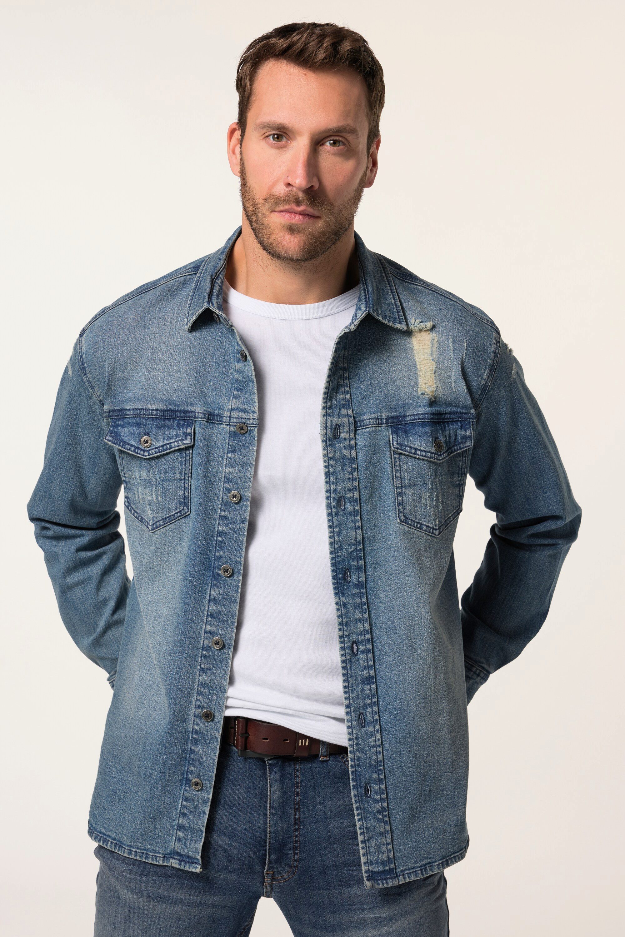 JP1880 Businesshemd JP 1880 Jeanshemd FLEXNAMIC® günstig online kaufen