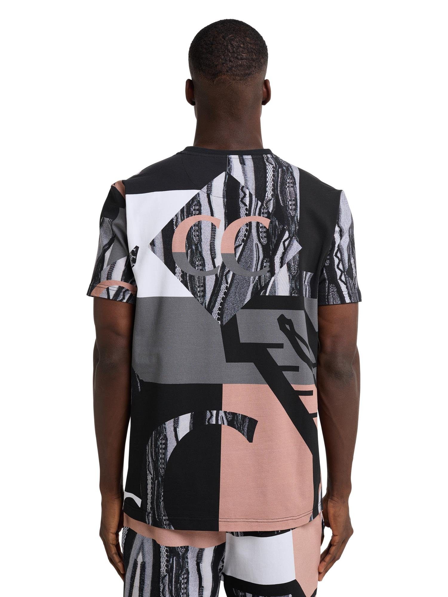CARLO COLUCCI T-Shirt Dander Schwarz / Mehrfarbig