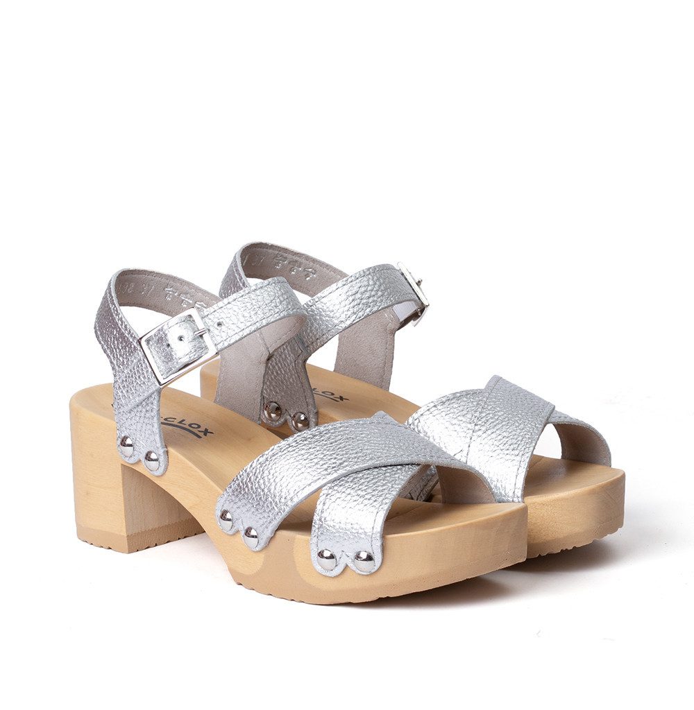 Softclox HANNE Smooth leather silber (natur) Sandalette