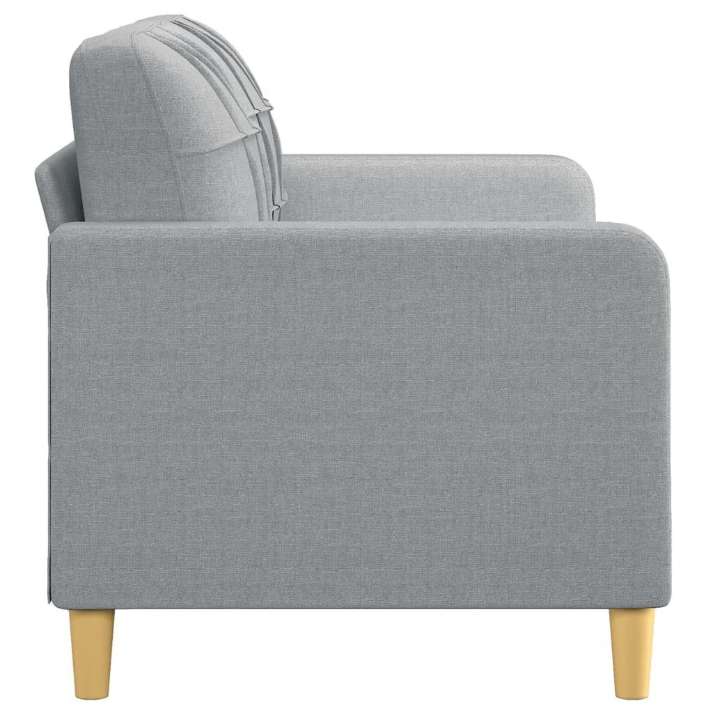 140 Möbel cm Sofa vidaXL Stoff Couch Sofa 2-Sitzer Hellgrau