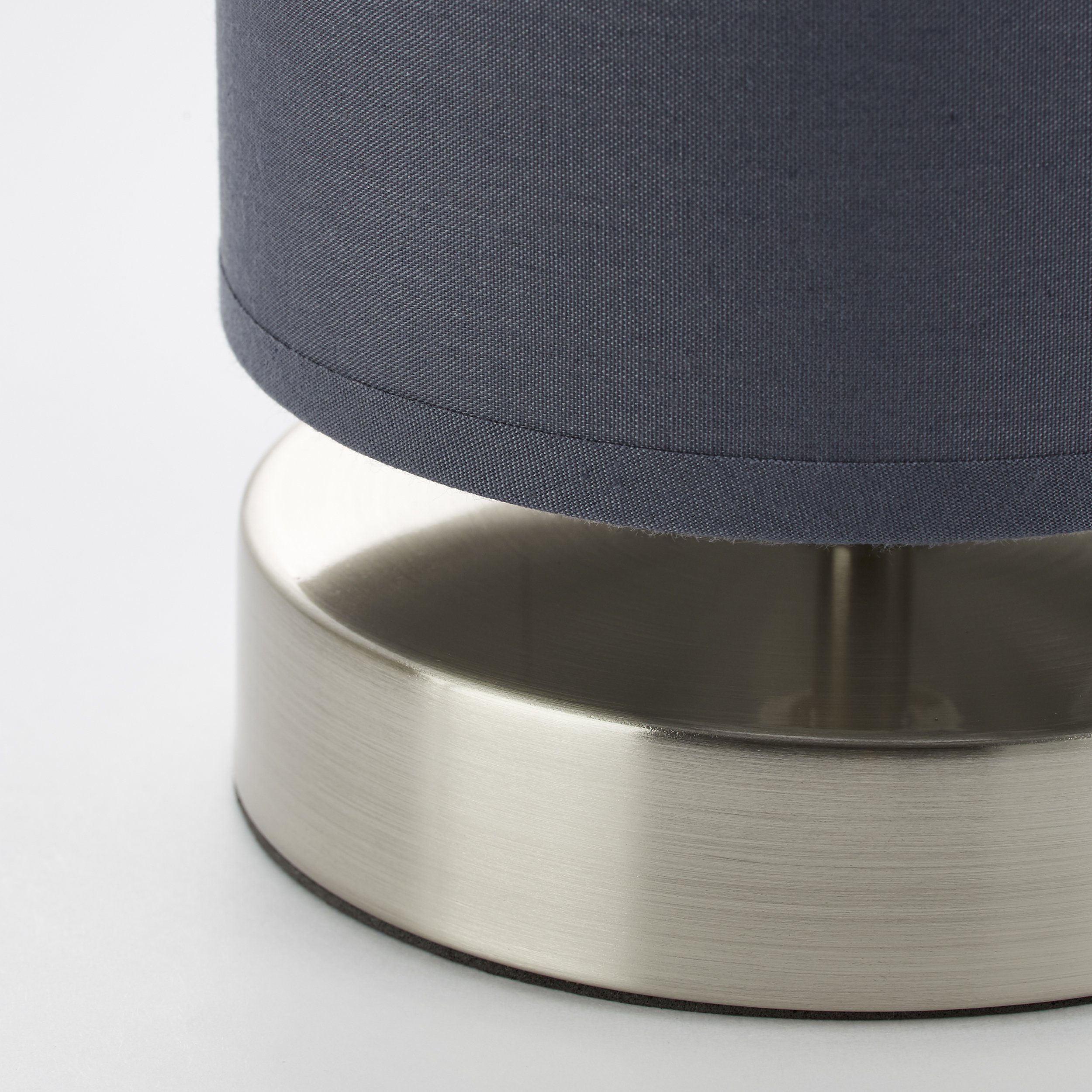 Metall/Textil und Schalter mit Tischlampe - ohne Leuchtmittel, Tischleuchte, dekorativem Lightbox Stoffschirm