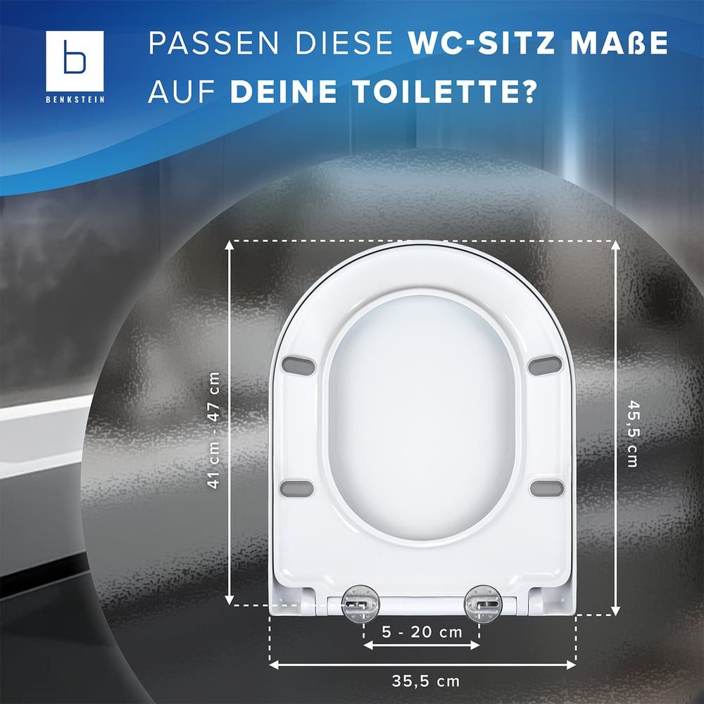 Benkstein WC-Sitz Premium Toilettendeckel antibakteriell D-Form, günstig online kaufen
