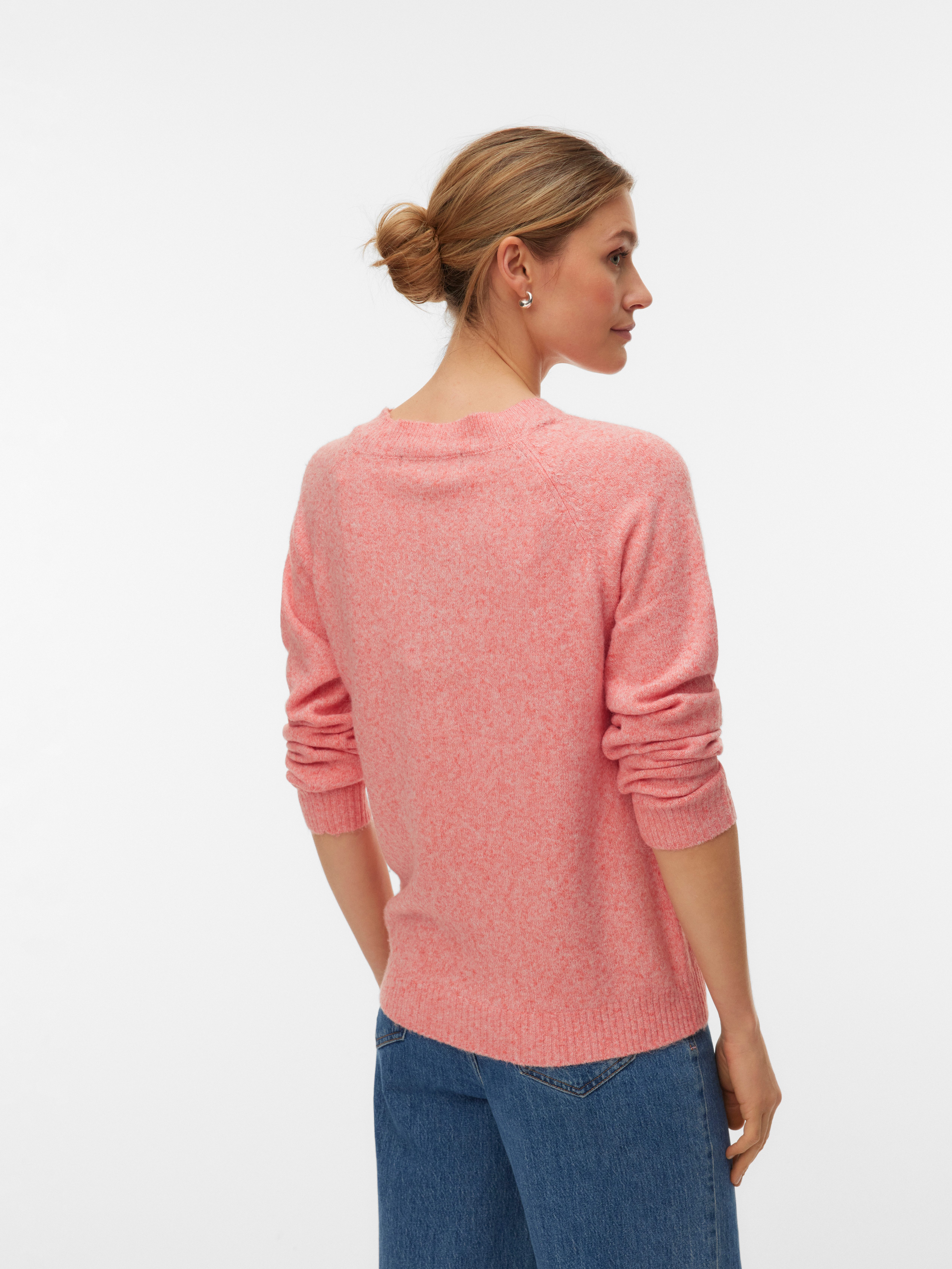 Vero Moda Rundhalspullover VMDOFFY LS O-NECK BLOUSE GA NOOS Materialmix, re günstig online kaufen