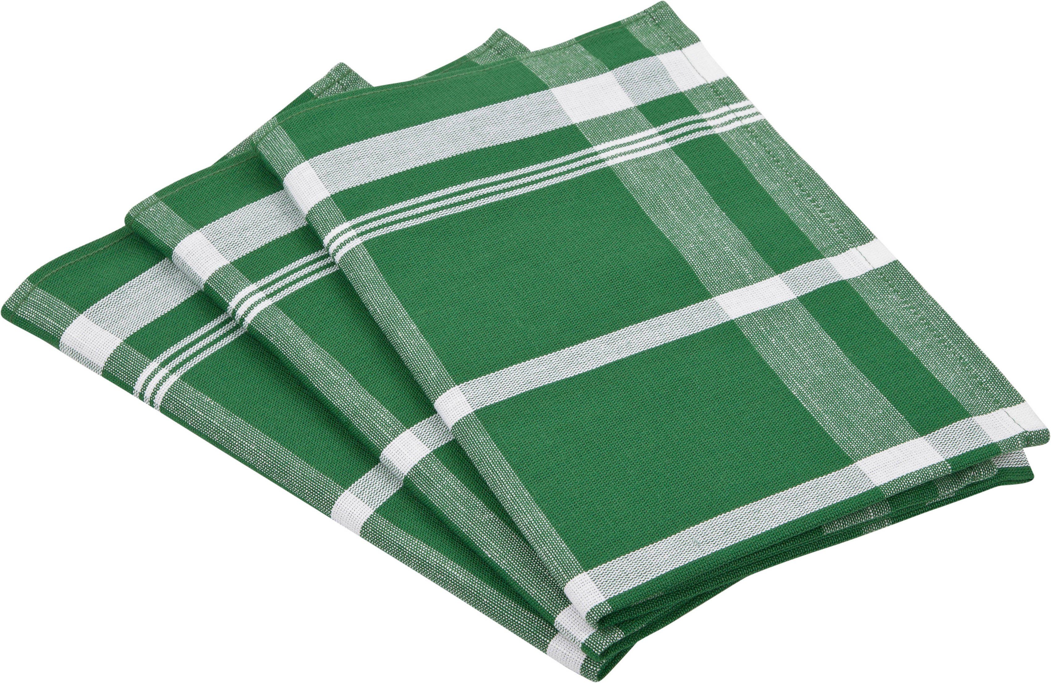 ROSS Geschirrtuch Exclusiv, (Set, 3-tlg), Blockkaro, 50% Baumwolle, 50% Lei günstig online kaufen
