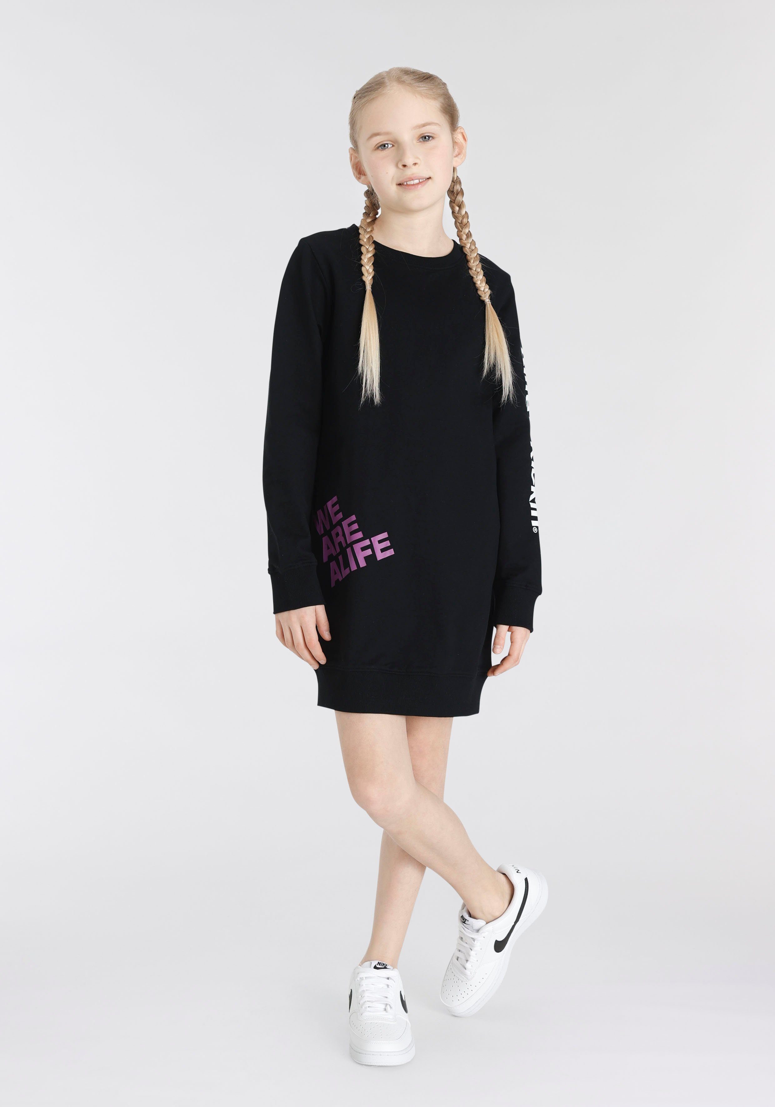 Alife & Kickin Sweatkleid mit Logo & Kids. Kickin Druck für MARKE! NEUE Alife