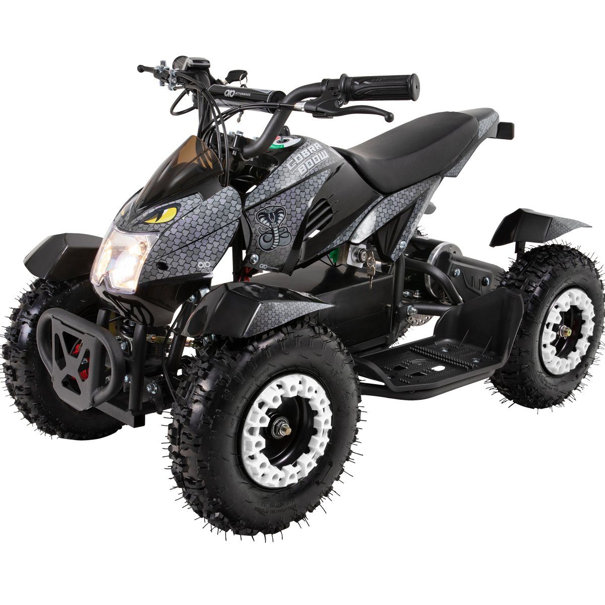 Actionbikes Motors Elektro-Kinderquad Mini Kinder Elektroquad ATV Cobra 800 W 36 V, Belastbarkeit 60 kg, (1-tlg), Pocket Quad - Safety Touch - 3 Geschwindigkeitsstufen bis 25 km/h