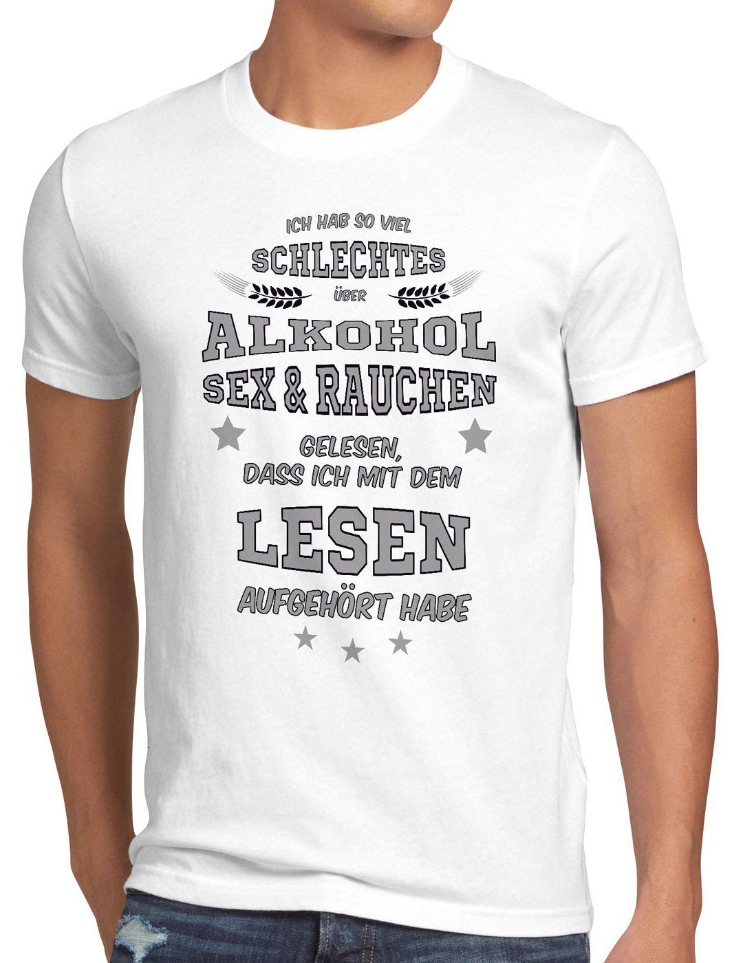 style3 TShirt Viel schlechtes Alkohol Sex Rauchen gelesen bier trinken