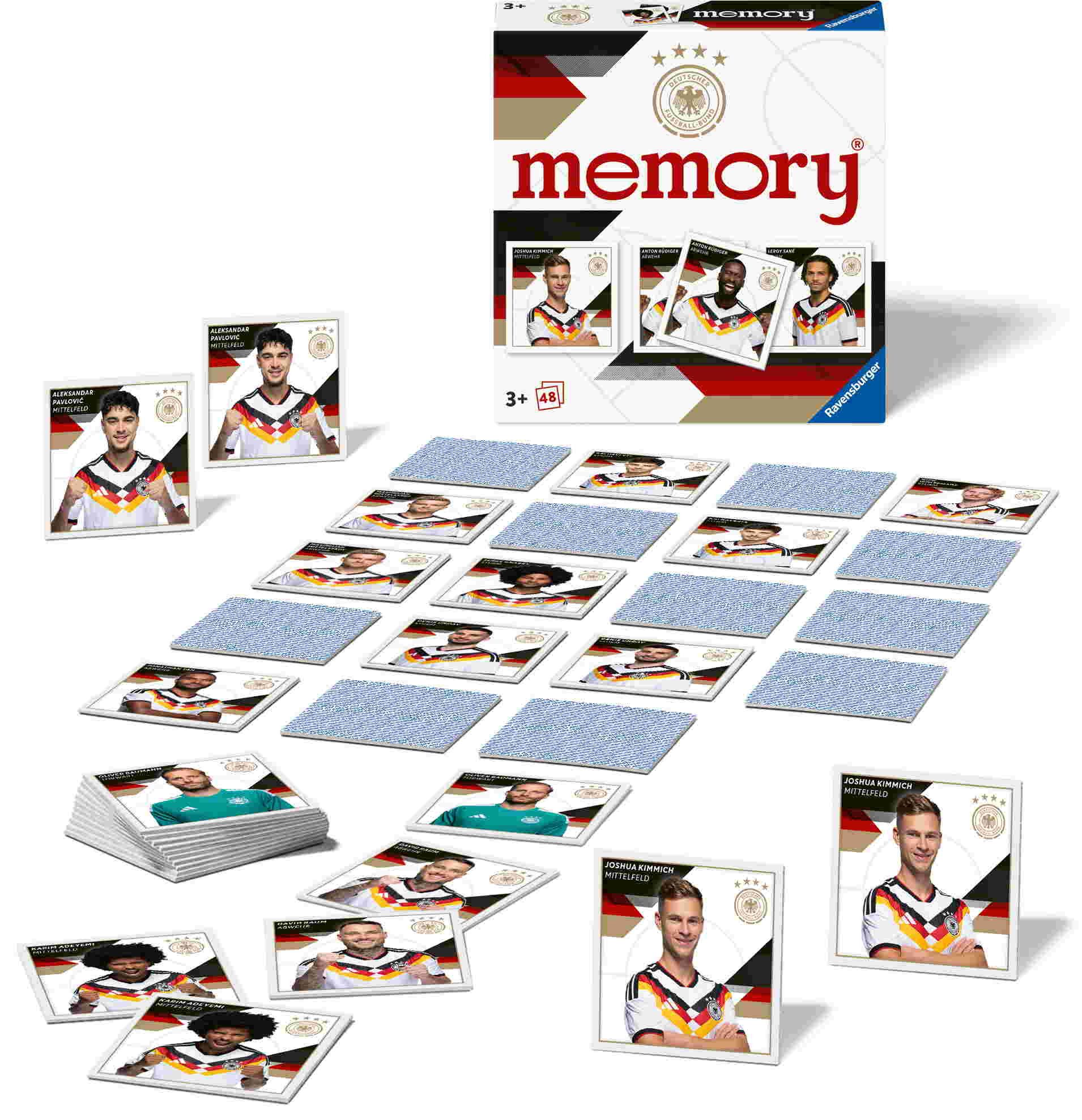 Ravensburger Spiel 48 Karten Kinderspiel Kartenlegespiel DFB Fußball-WM 2026 25094
