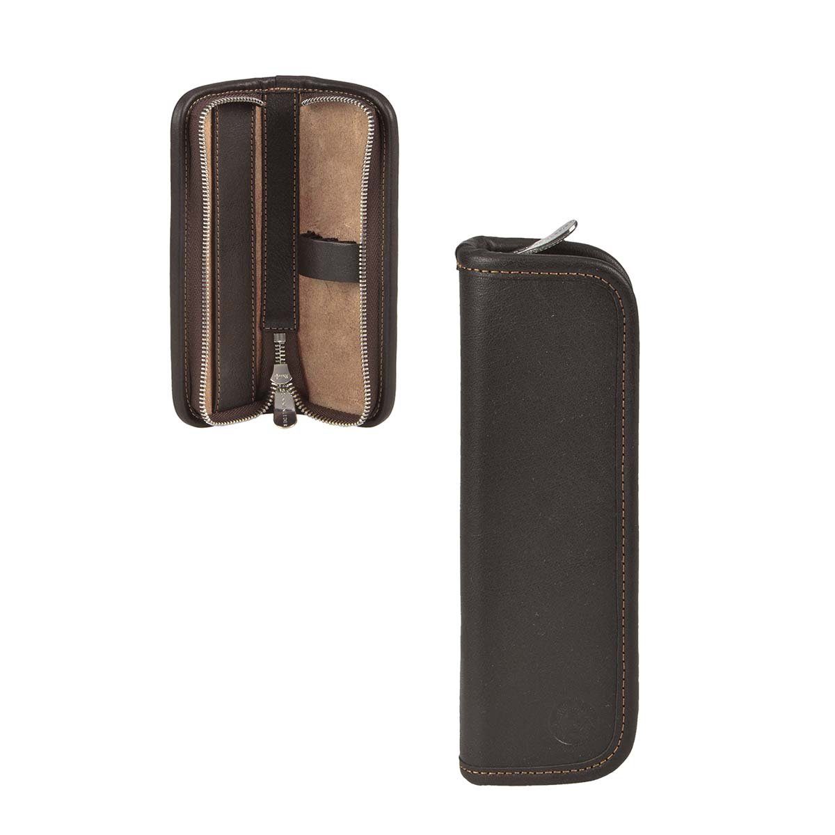 Sonnenleder Schreibgeräteetui Grass, Stiftetui, Stiftmappe, Federtasche, süddeutsches Rindleder