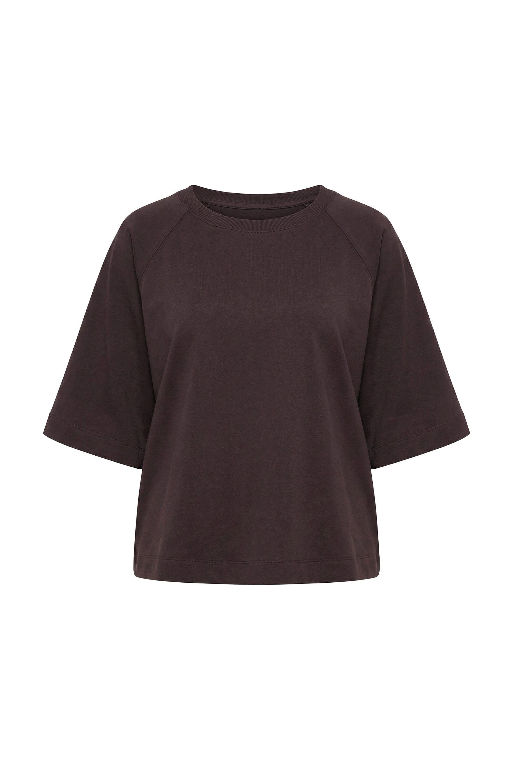 Ulla Popken Sweatshirt Sweatshirt Boxy Fit Rundhals Raglan-Halbarm – Bild 2 von 4