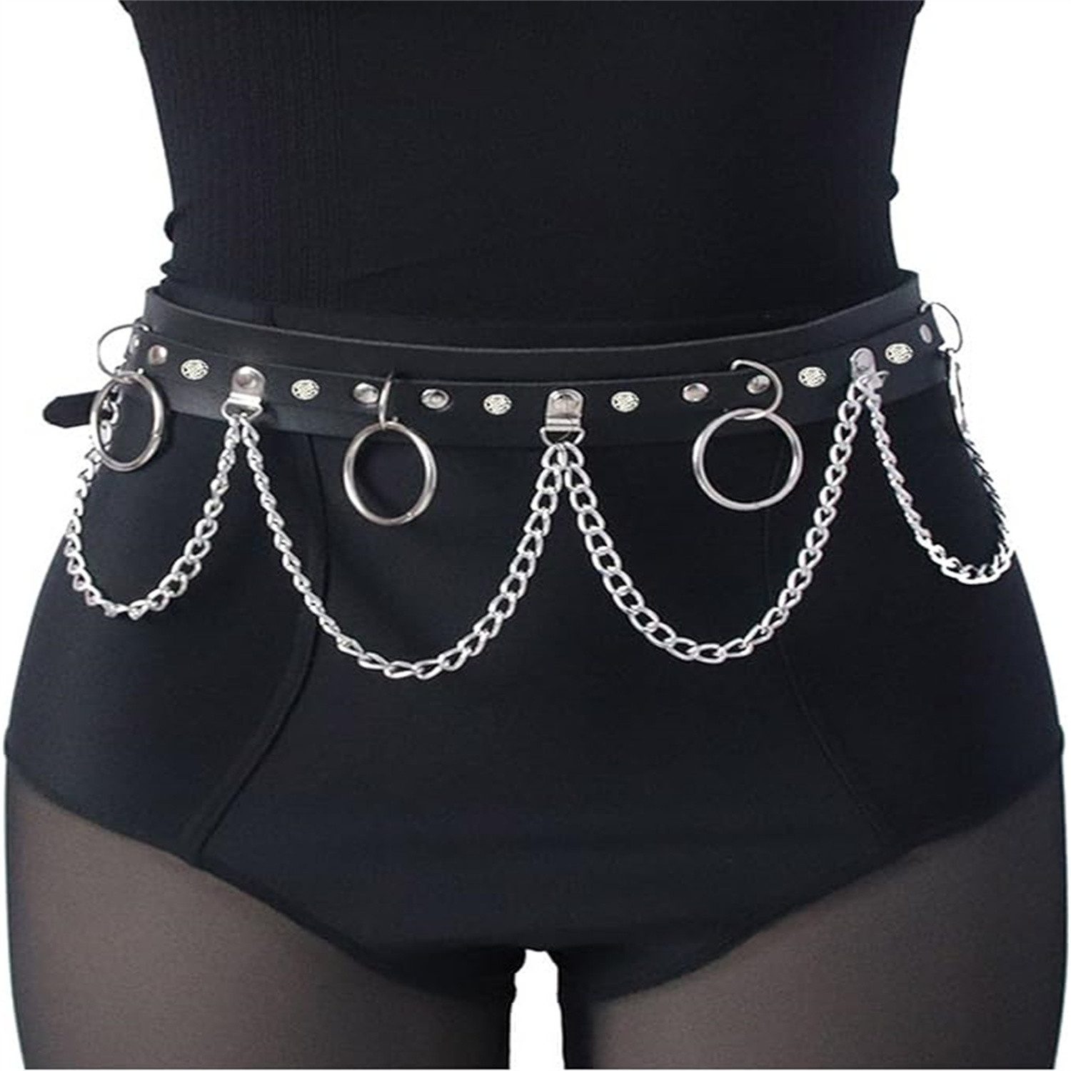 autolock Gürtelriemen Damen punk gürtel gothic gürtel