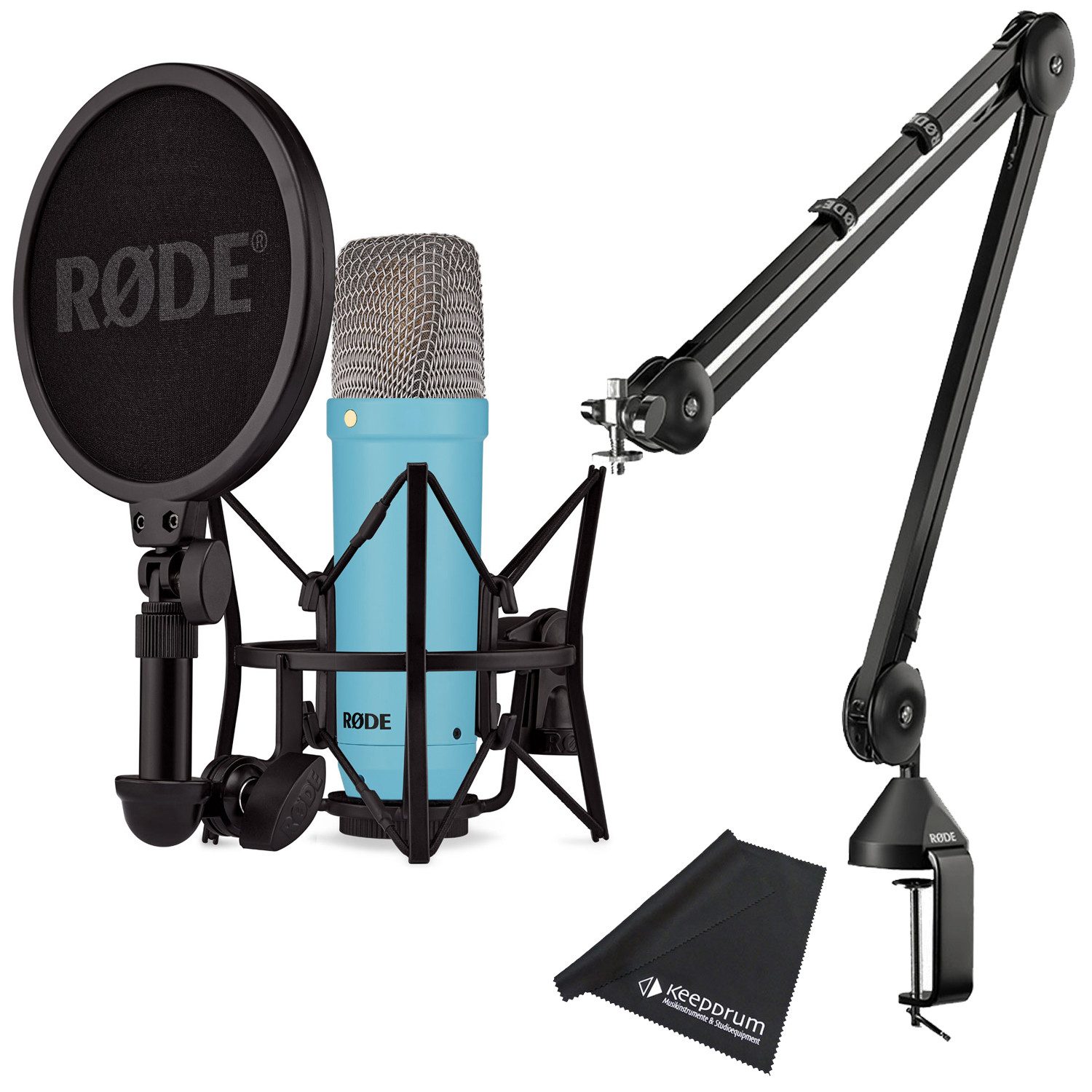Mikrofon Rode NT1 Signature Blue Mikrofon mit PSA1 Studio Gelenkarm Schwarz