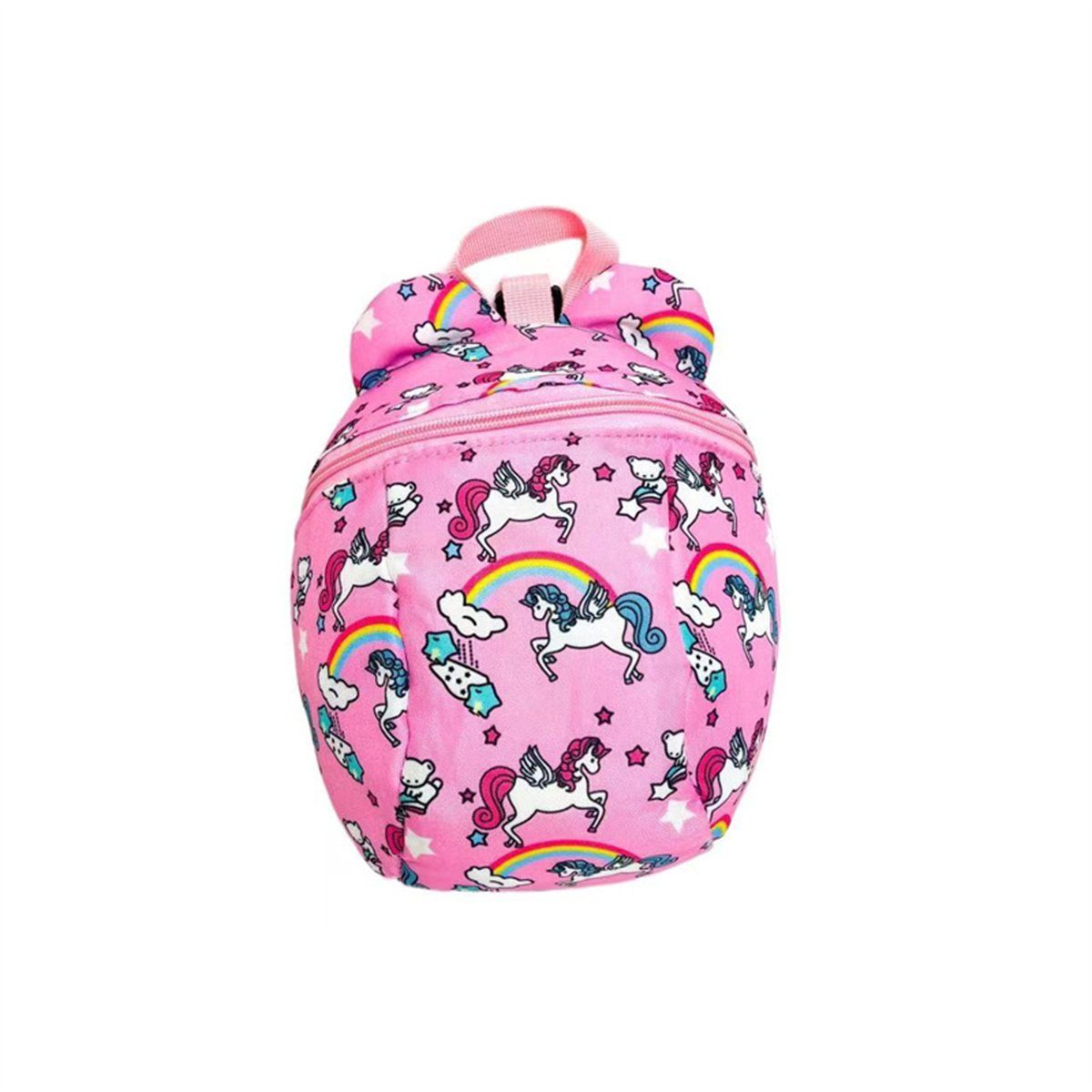 carefully selected Kinderrucksack Mini-Rucksack mit für Kinder Regenbogen-Pony-Muster rosa