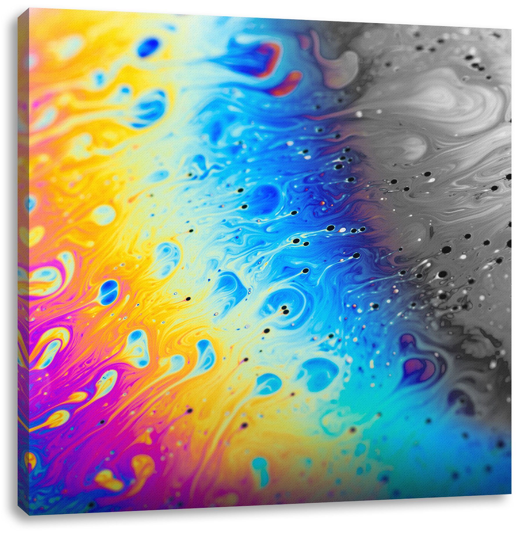 Pixxprint Leinwandbild Ölspritzer auf Glas, Ölspritzer günstig online kaufen