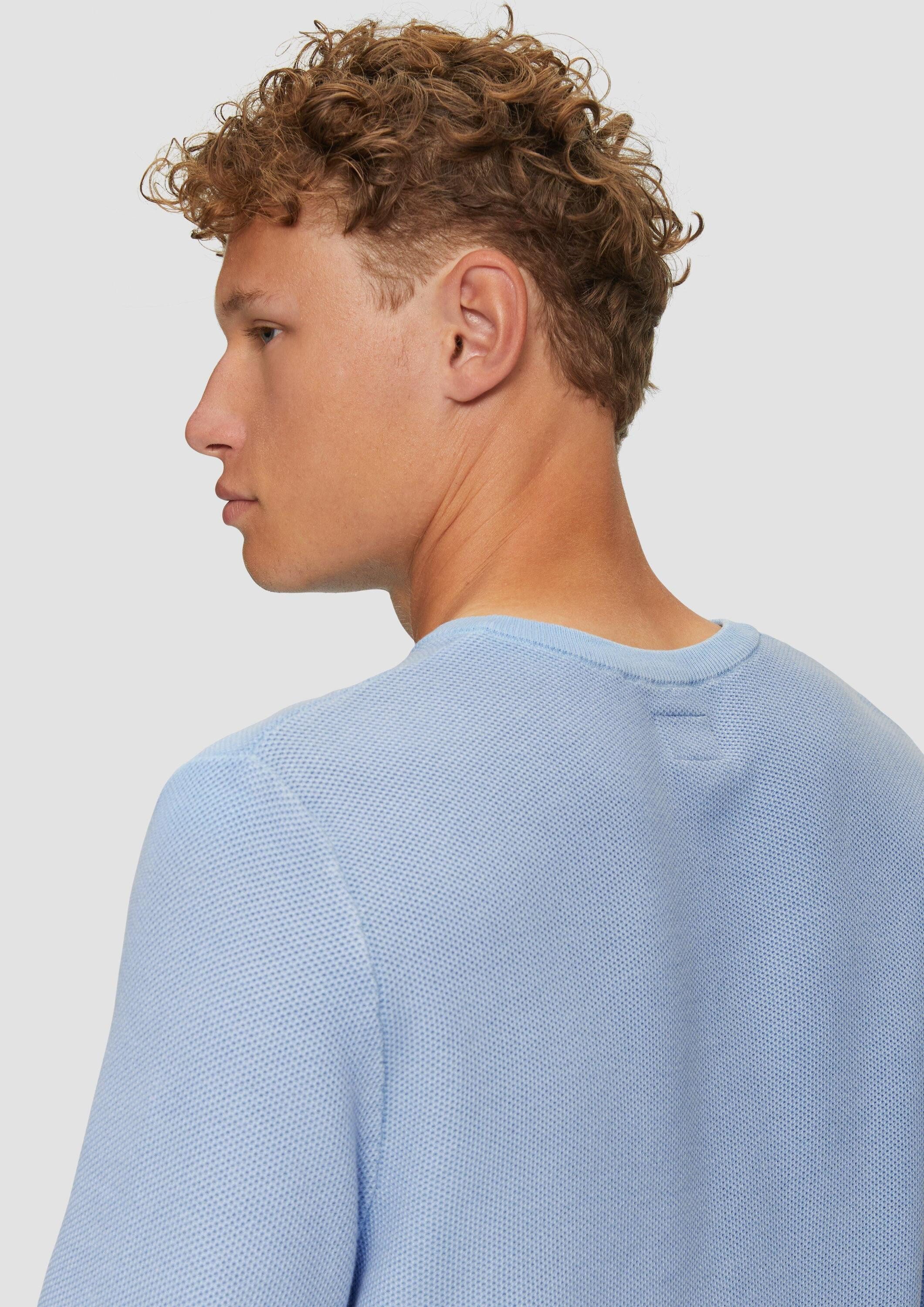 QS Longpullover Strickpullover Strickpullover mit Knopfleiste