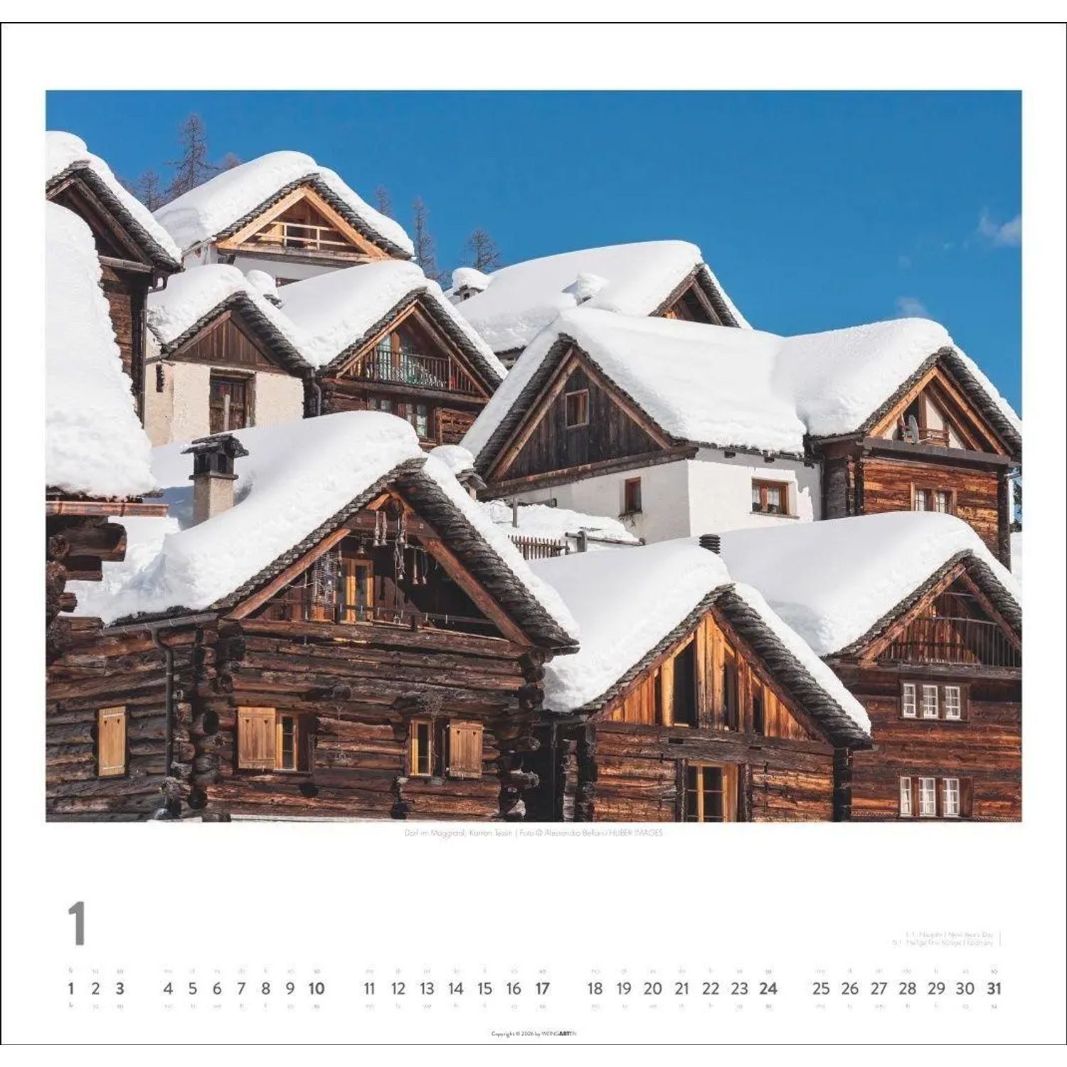 Wandkalender Schweiz Kalender 2027 - Schönste Landschaften und Ansichten