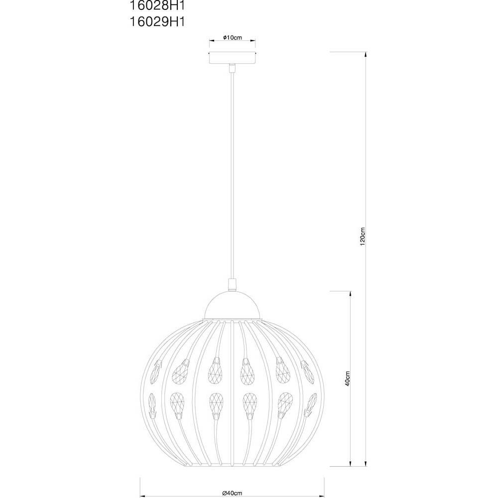 Chrom Leuchte etc-shop K9 Hänge inklusive, Kristalle Lampe Design Amber Pendel Kugelleuchte, Decken Leuchtmittel nicht