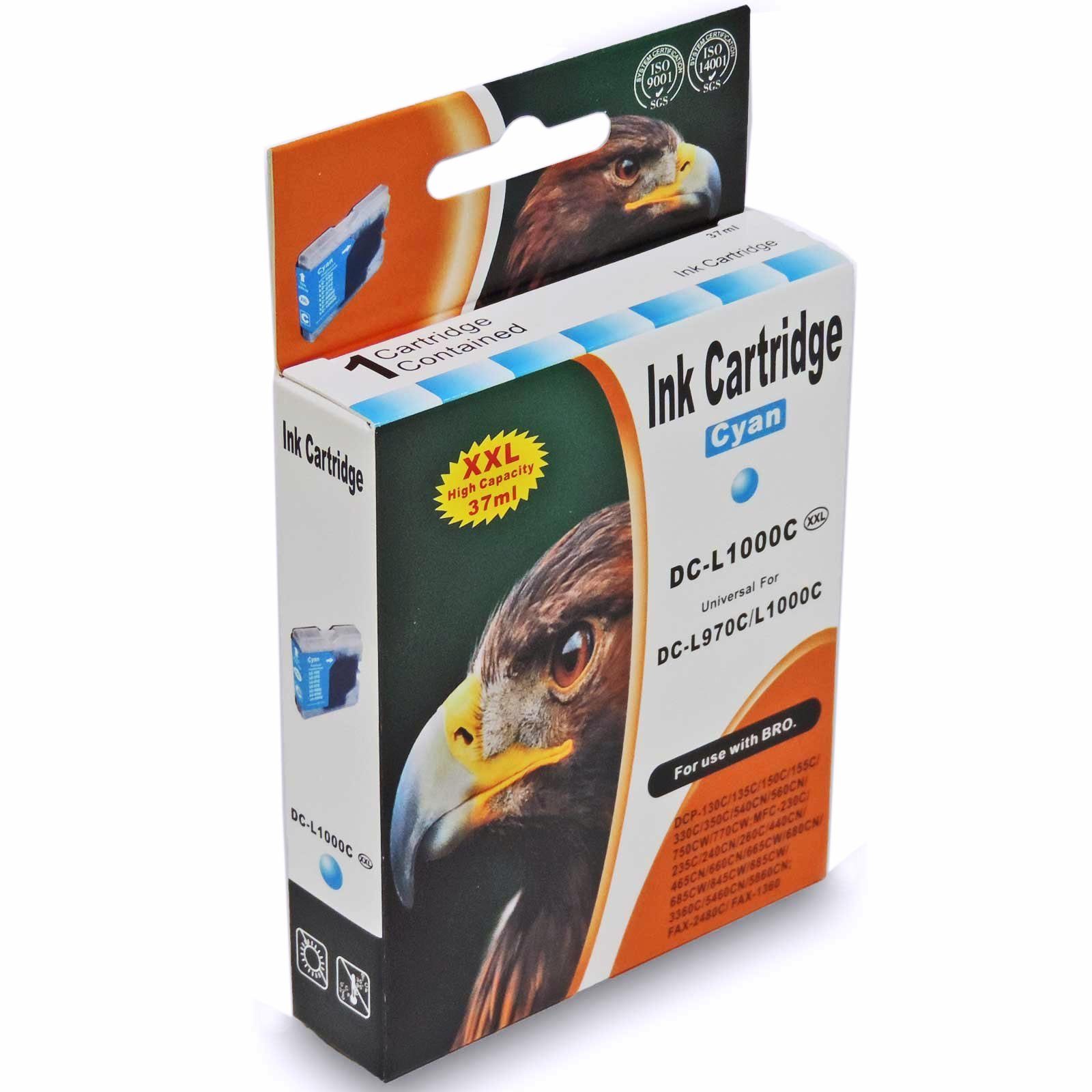 Kompatibel Brother LC-970 XXL, LC-1000 XXL Multipack 5-Farben (2x Tintenpatrone (CW)