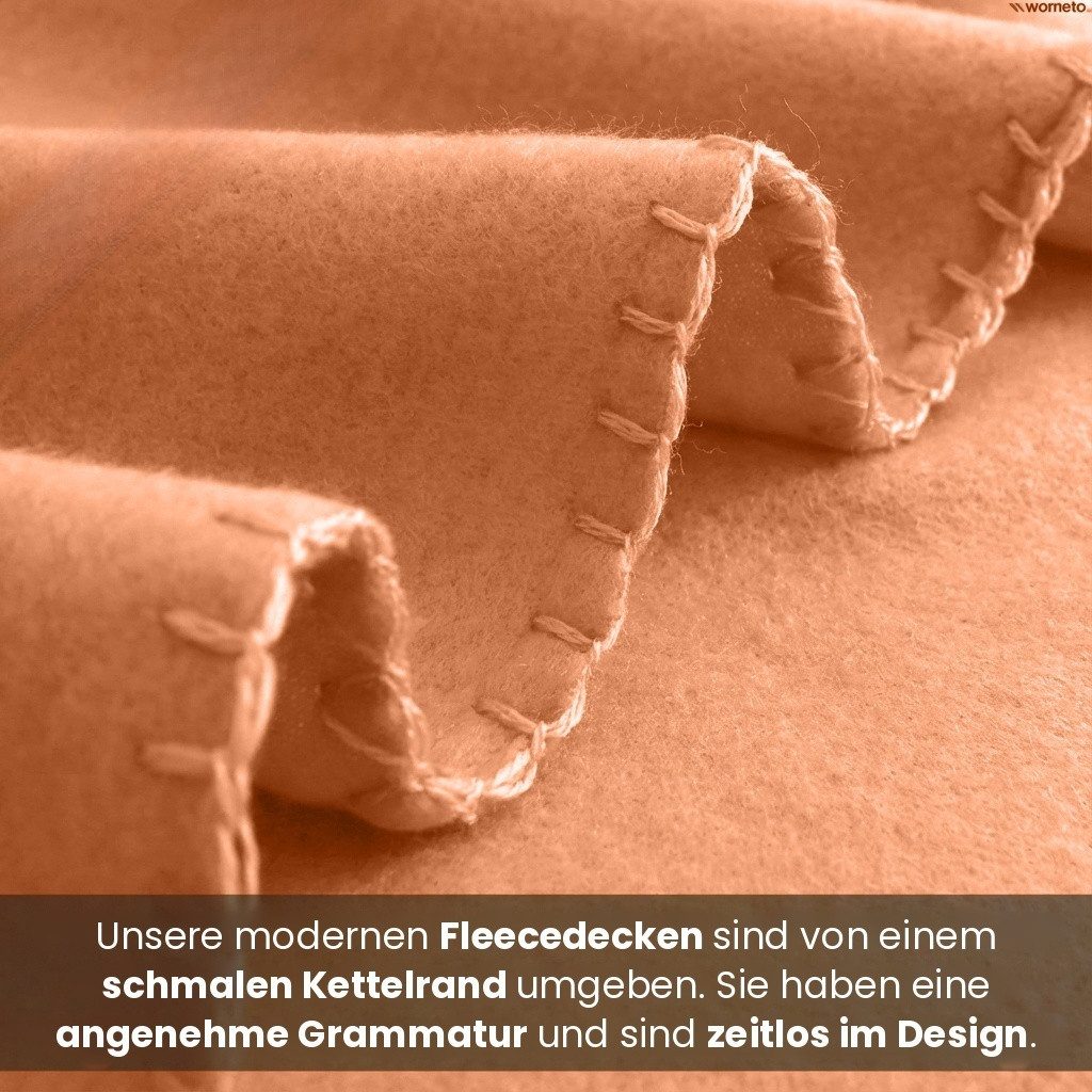 Wohndecke 2er Set eco-line Fleecedecke ca. 130x160, wometo, OEKO-TEX®, 100% recyceltes Material, Antipilling – Bild 4 von 5