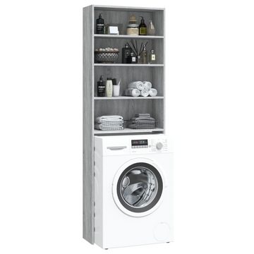DOTMALL Waschmaschinenunterschrank Waschmaschinenschrank Grau Sonoma 64x24x190 cm Toilettenschrank