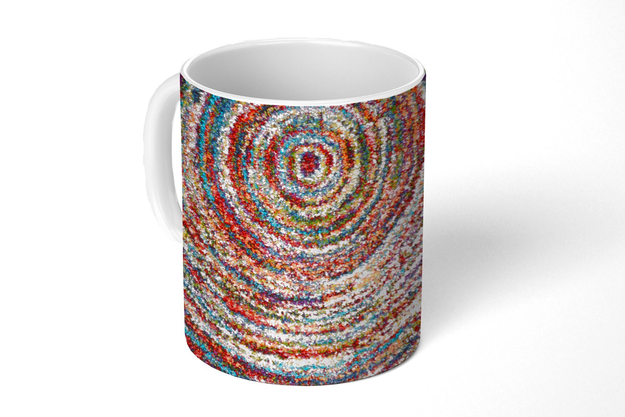 MuchoWow Tasse Kreis - Farben - Teppichboden, Keramik, Kaffeetassen, Teetasse, Becher, Teetasse, Geschenk