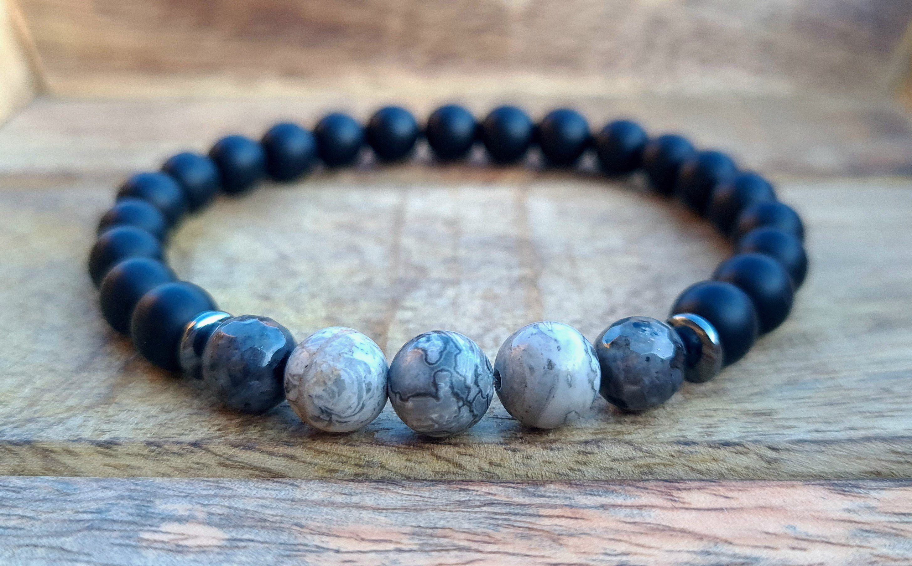 NAHLE Armband Naturstein Perlenarmband Jaspis, mit günstig online kaufen