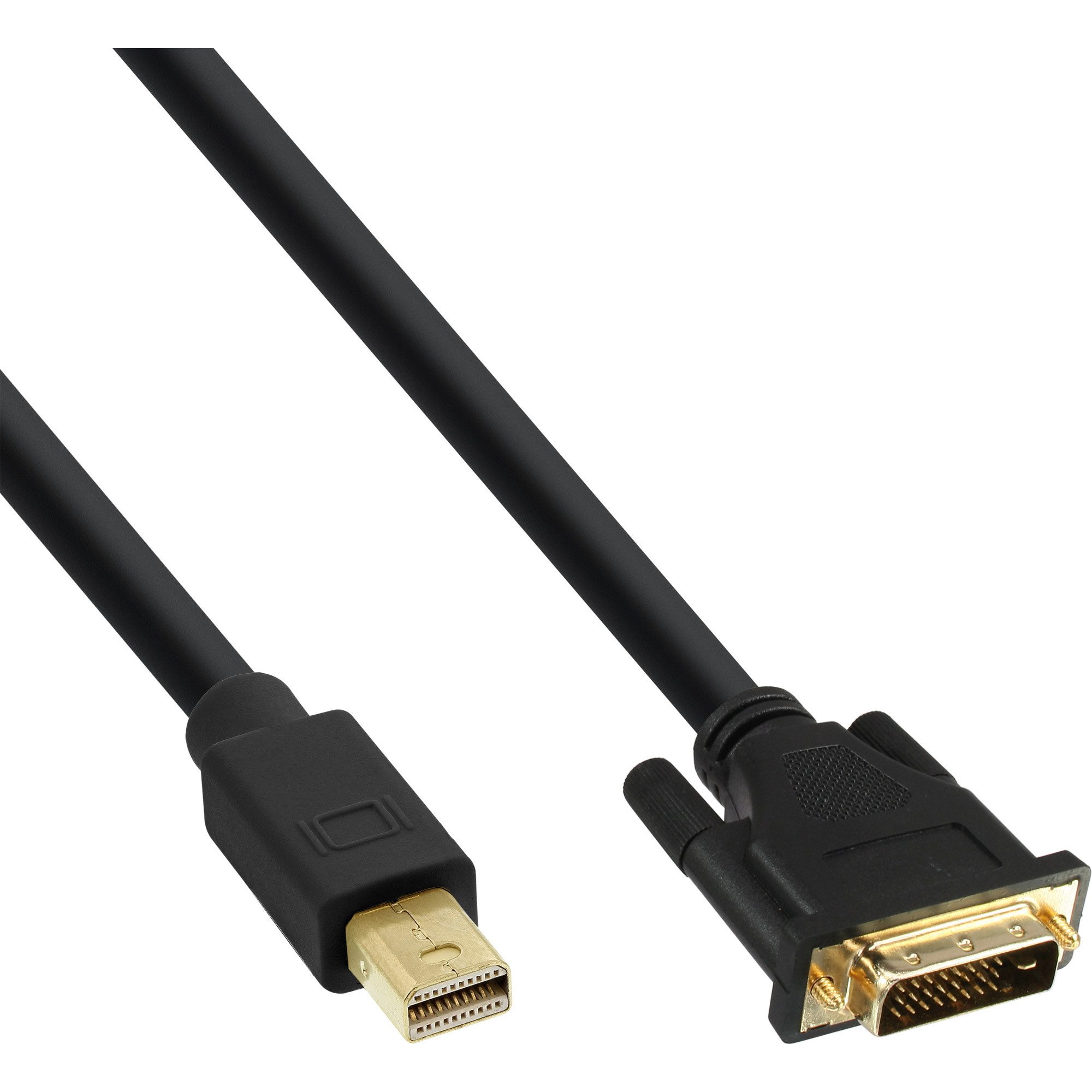 InLine® Mini DisplayPort zu DVI Konverter Kabel, schwarz, 3m Computer-Kabel