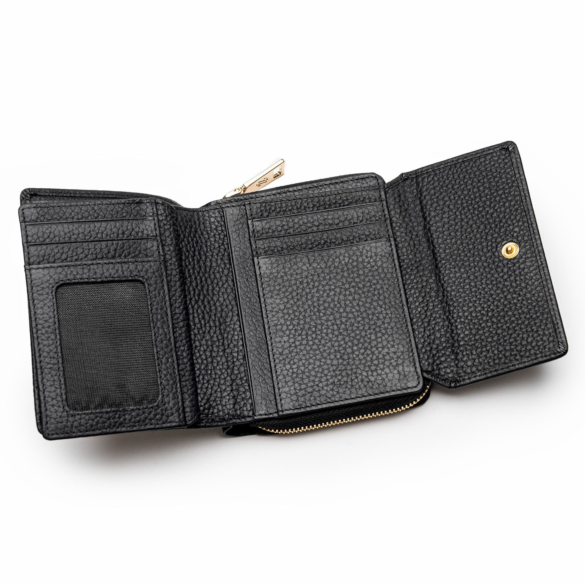 Geldbörse black Leder Leather, Lazarotti Bologna