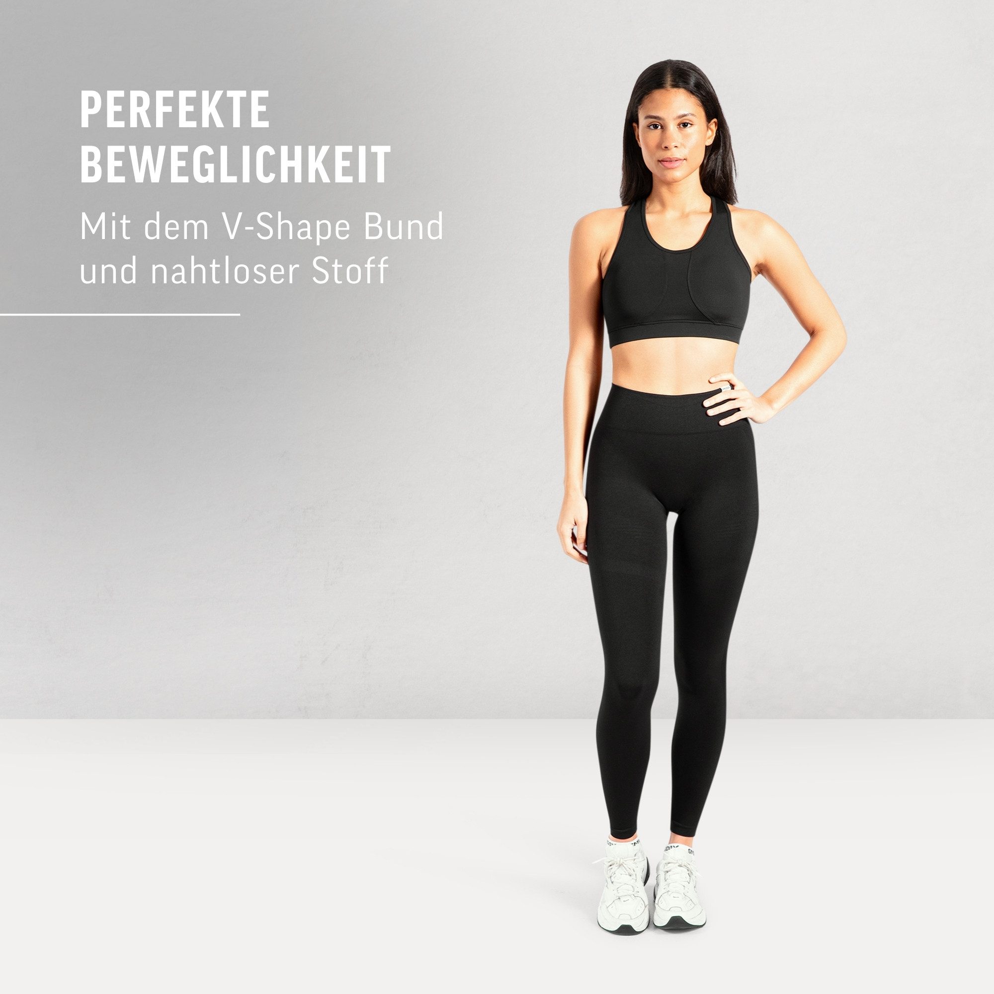 Smilodox Leggings Slayton Scrunch, Seamless Push-Up Sporthose High Waist V-Shape Bund Invisible Scrunch Blickdicht Yogahose, Fitness Gym Yoga Alltag