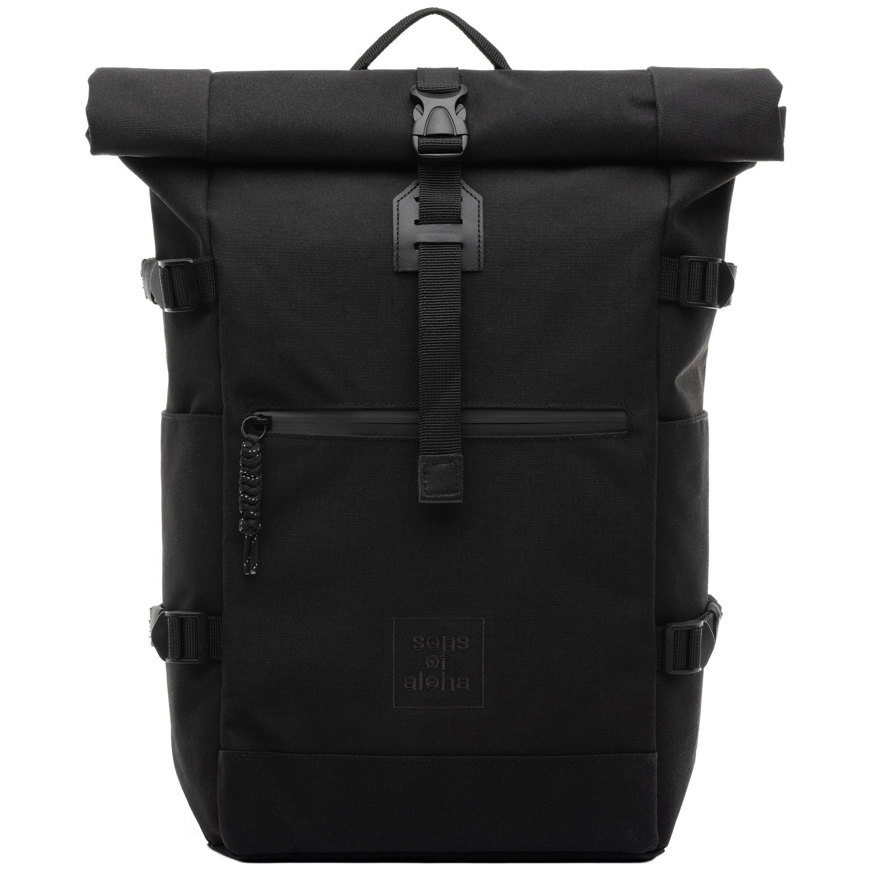 SONS OF ALOHA Rucksack XL RollTop Rucksack KANE erweiterbar Laptop-Fach groß, Tagesrucksack Laptopfach aus recyceltem Plastik, Daypack viele Fächer