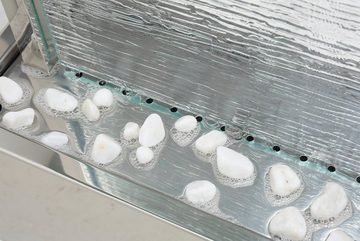 Köhko Zimmerbrunnen ca. 93 CM aus Edelstahl mit Glas Wasserspiel mit LED-Beleuchtung