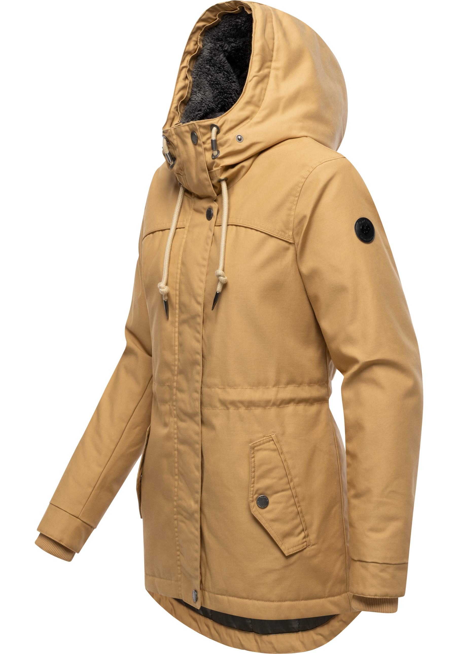 Ragwear Winterjacke Tawny Short YOUMODO Warme Jacke mit großer Kapuze und Kunstfellkragen – Bild 4 von 5