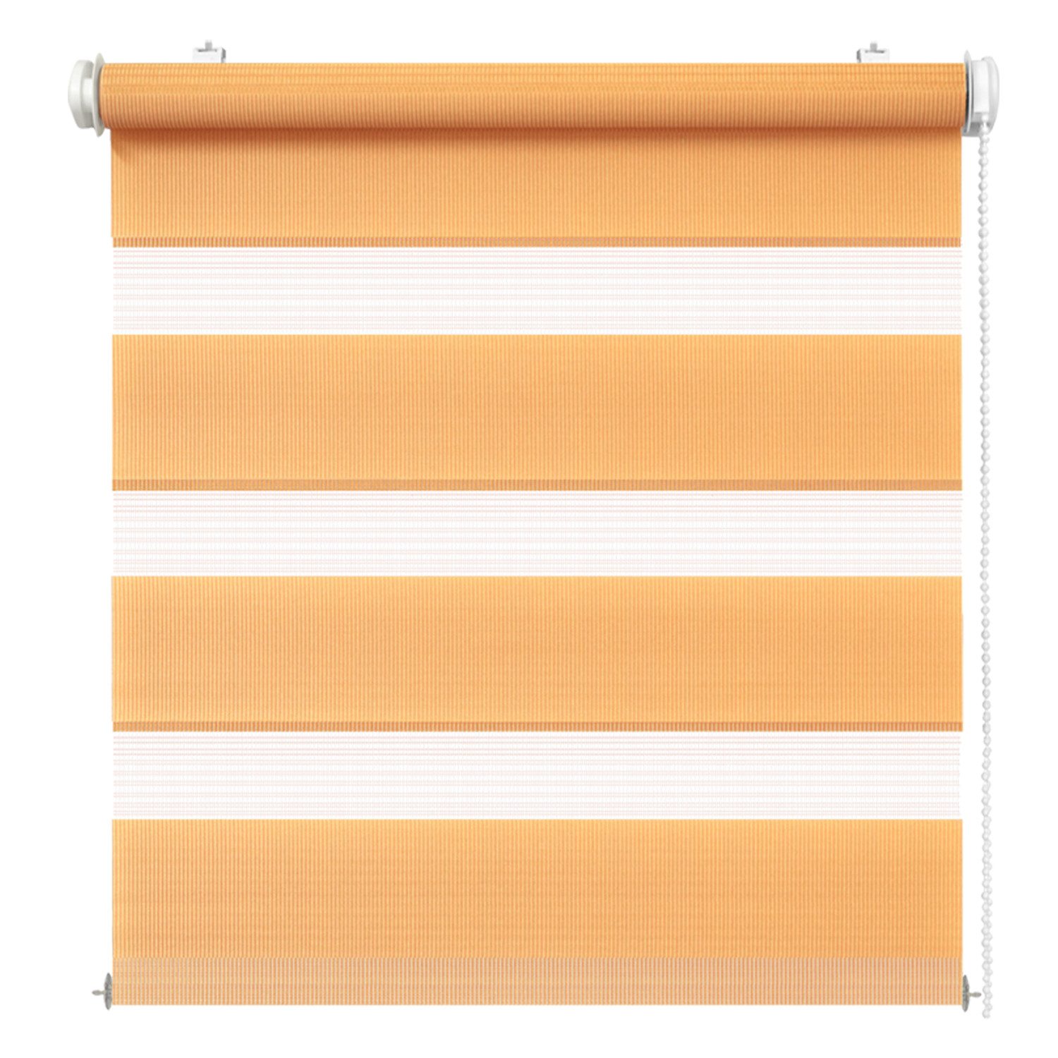 Doppelrollo ARD Standard orange 40-150, Rikmani, Klemm- oder Schraubmontage, Moderne Optik, Klemm- oder Schraubmontage, Sicht- und Sonnenschutz