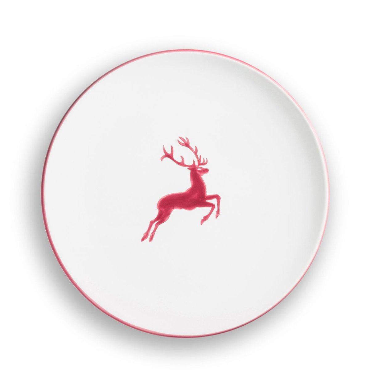 Gmundner Keramik Speiseteller Roter Hirsch Weihnachtsgeschirr, d: 25 cm / h: 2,8 cm