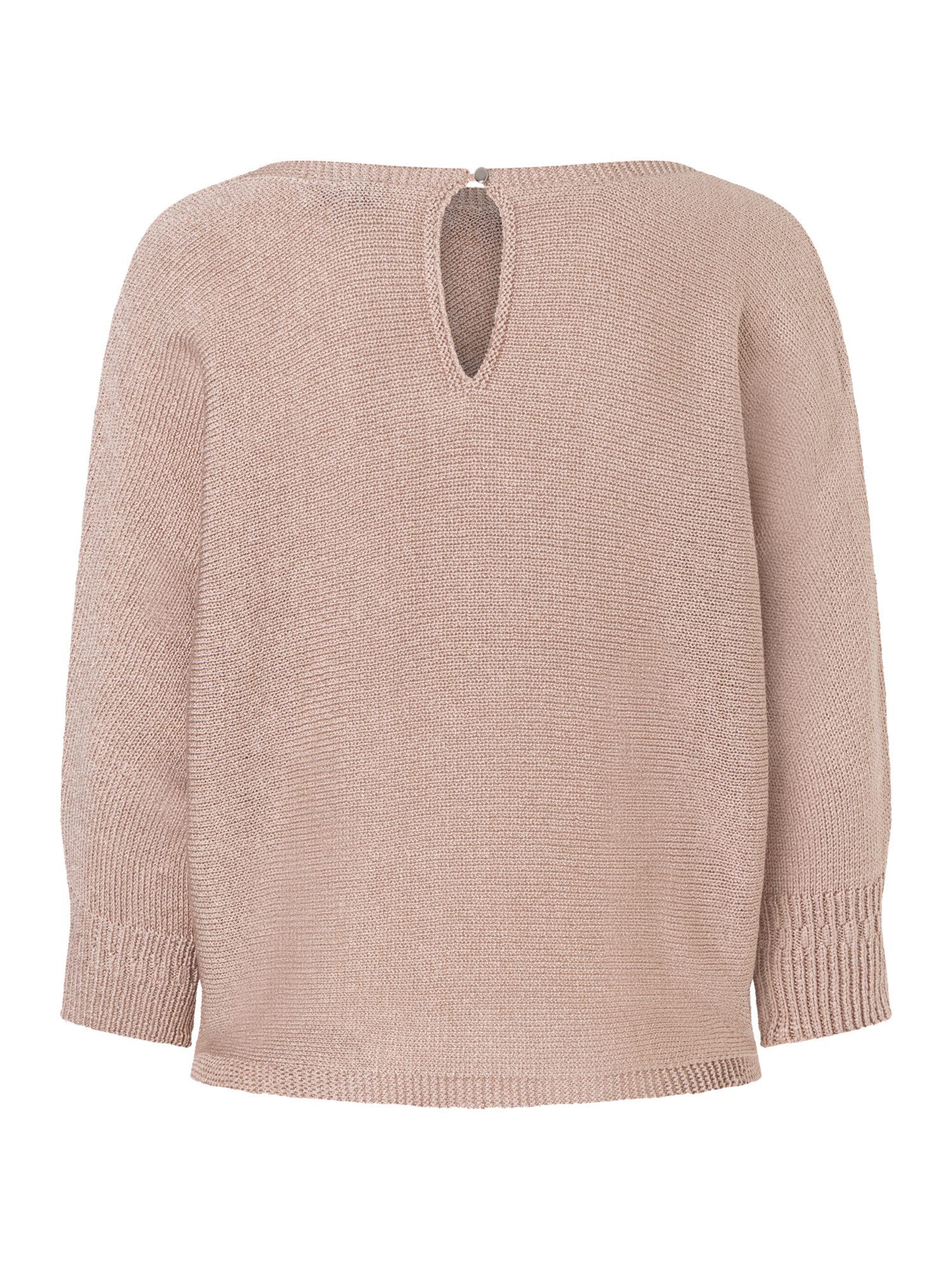 MORE&MORE Rundhalspullover Fledermauspullover mit Glanzeffekt