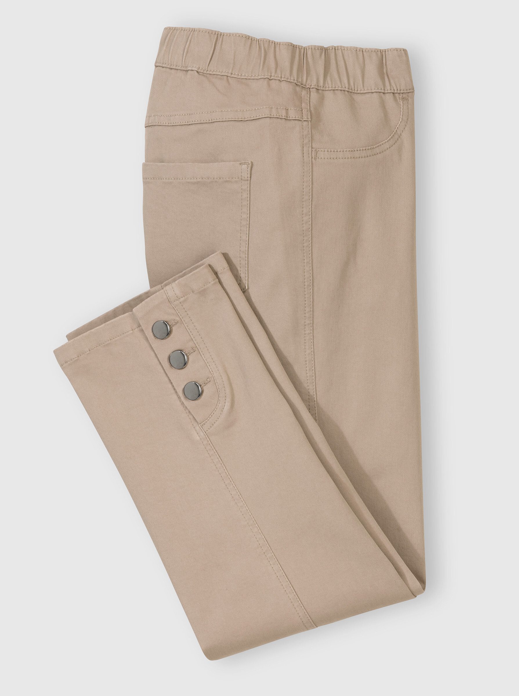Sieh an! Bequeme Jeans 7/8-Jeans komfortabel mit Schlupfbund und Knöpfen am günstig online kaufen