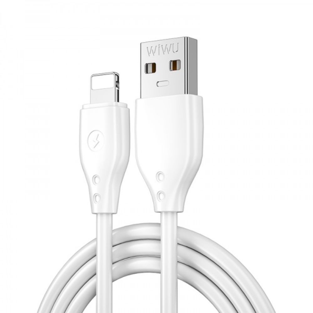 Wiwu Ladekabel Pioneer Wi-C001 USB - kompatibel mit iPhone 2,4A 1,0m weiß Smartphone-Kabel