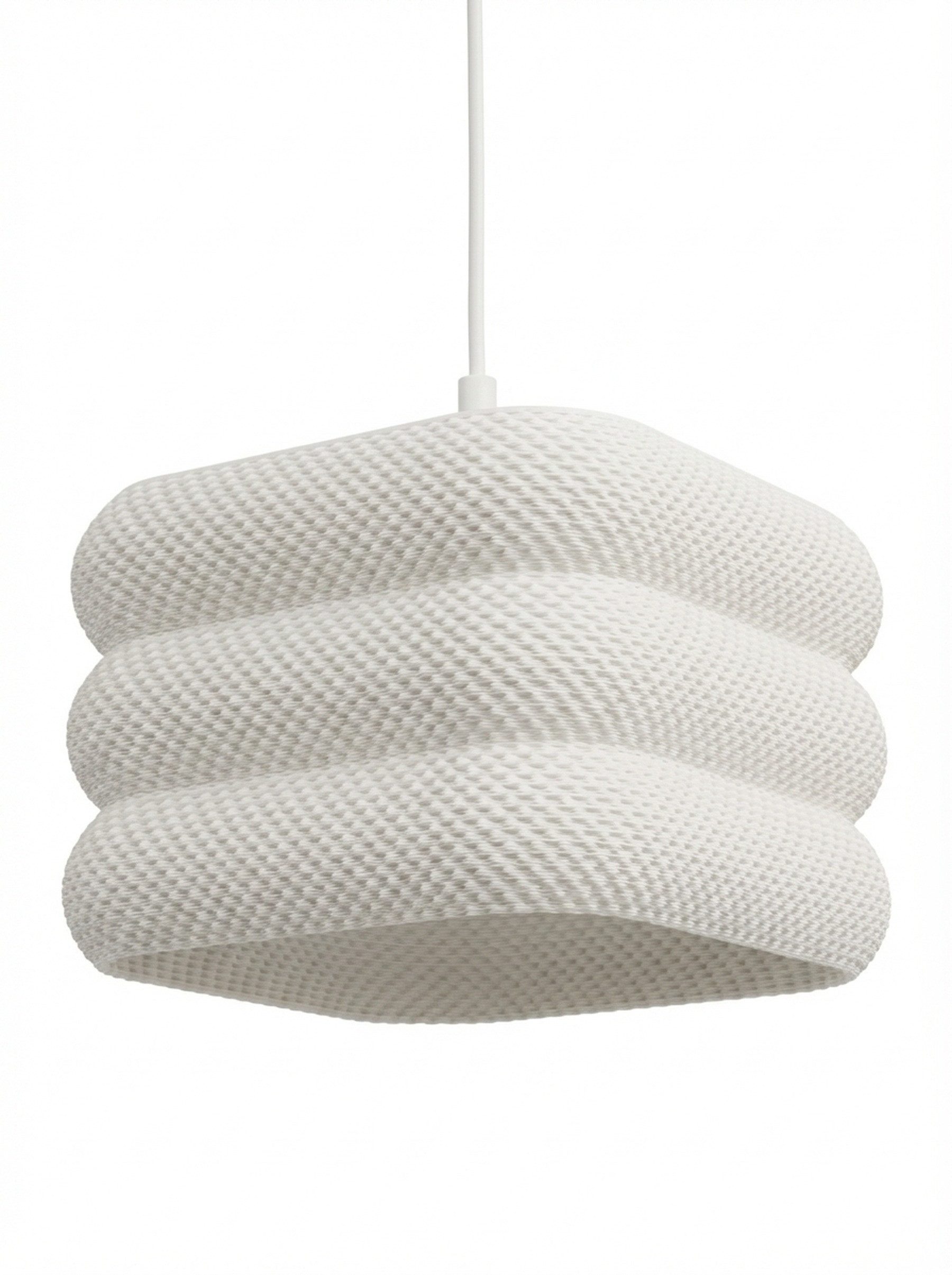 Roomberry Lampenschirm Pixel Hängelampe Pendelleuchte E27 eckig, inkl. E27 Deckenfassung, weiß grau orange 20-35cm