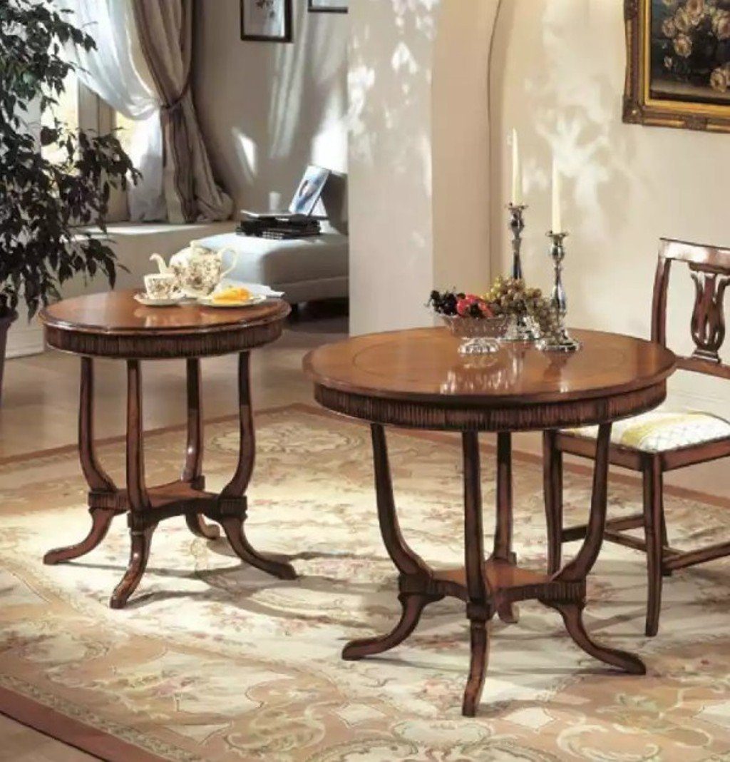 Made (2-St., Holz Wohnzimmer Möbel Beistelltisch in Braun Beistelltisch), Tische 2x Luxus JVmoebel Beistelltisch Design Europa