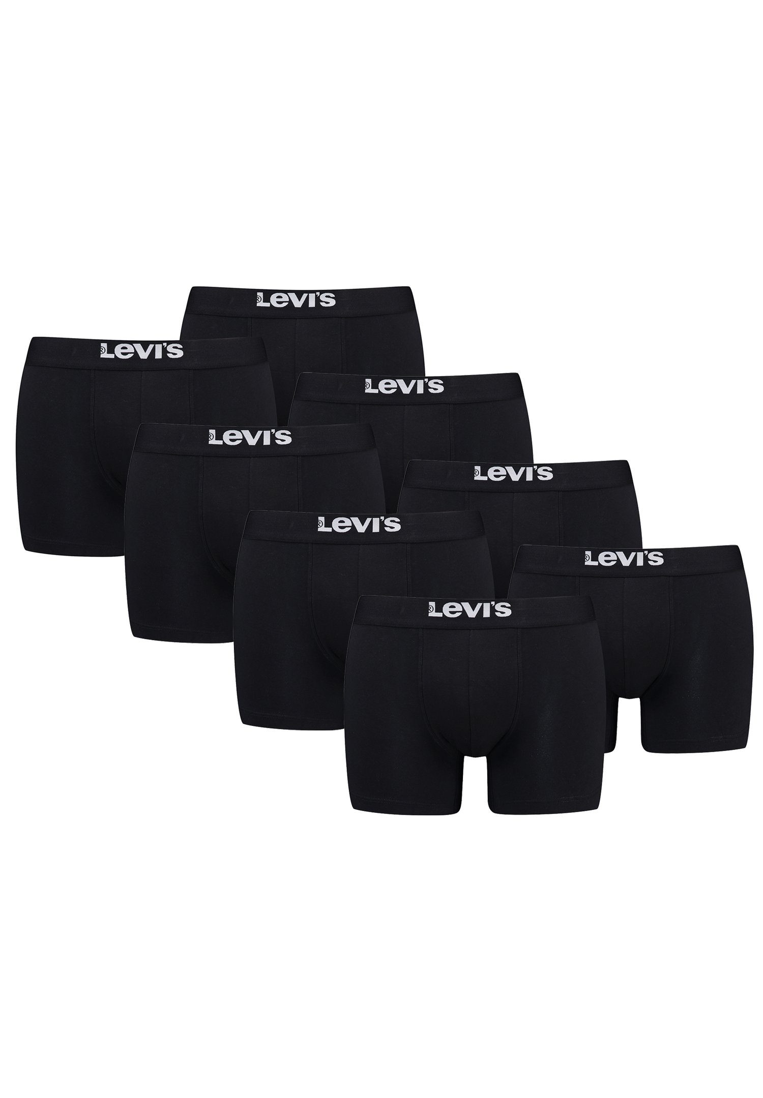 Levi's® Boxershorts MEN SOLID BOXER ORGANIC Pack BRIEF BASIC 8er 8er-Pack) Black CO 8-St., (Set