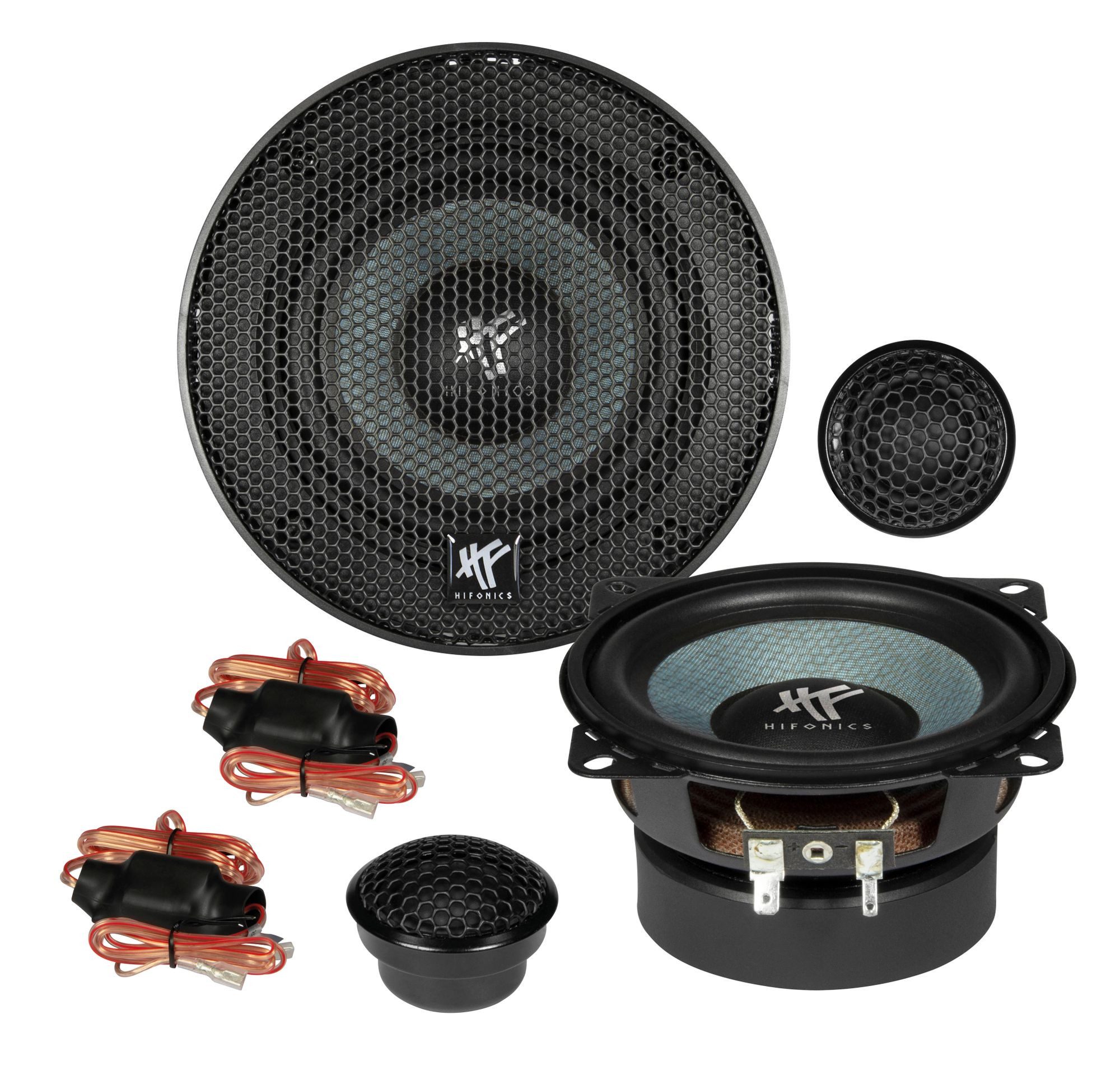 Hifonics ZS4.2E 10 cm (4) 2-Wege Komponenten-System Auto-Lautsprecher (60 W)