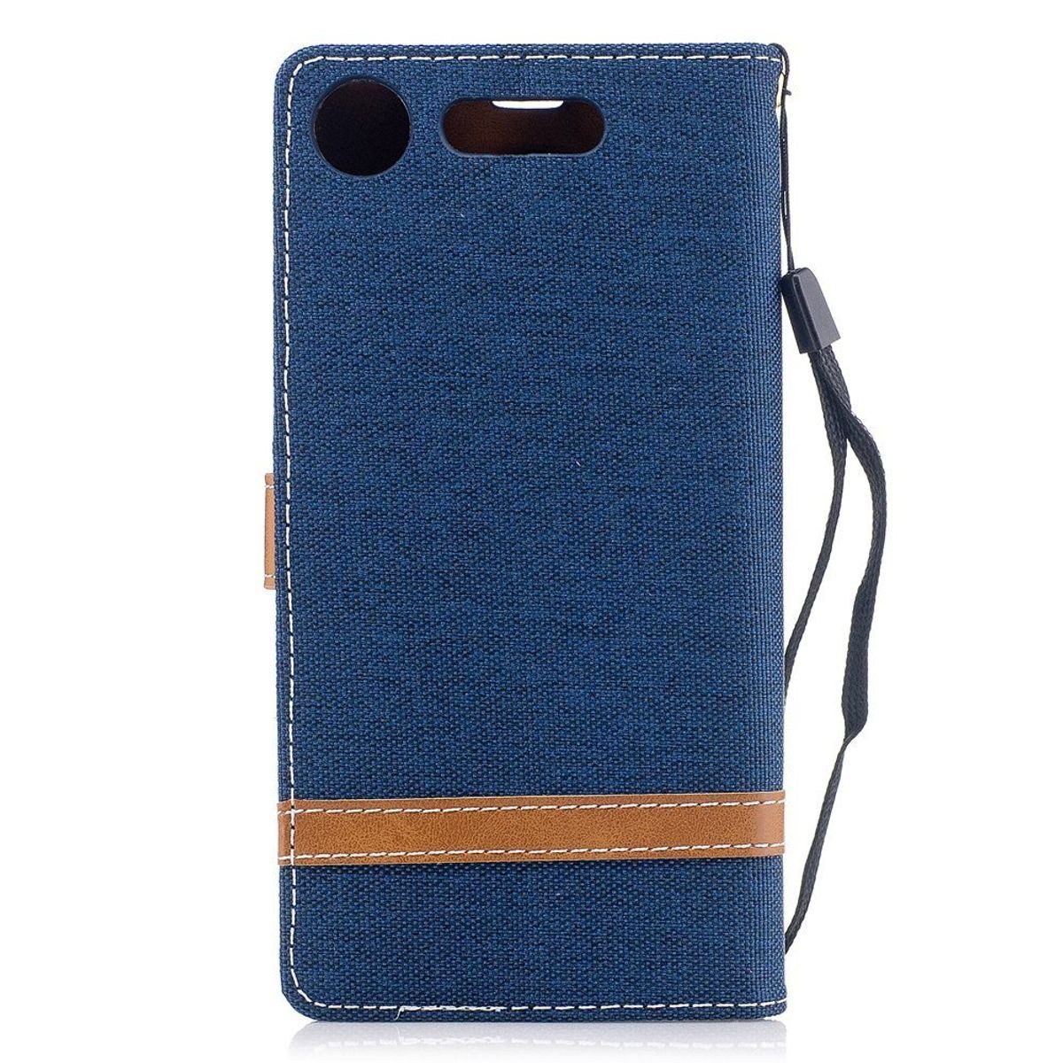 König Design Handyhülle Sony Xperia XZ1, Sony Xperia XZ1 Handyhülle Bookcover Blau