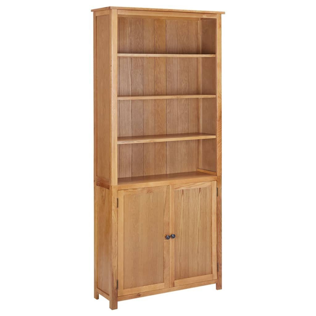 cm 2 Massivholz Türen Bücherregal mit furnicato 90x30x200 Eiche