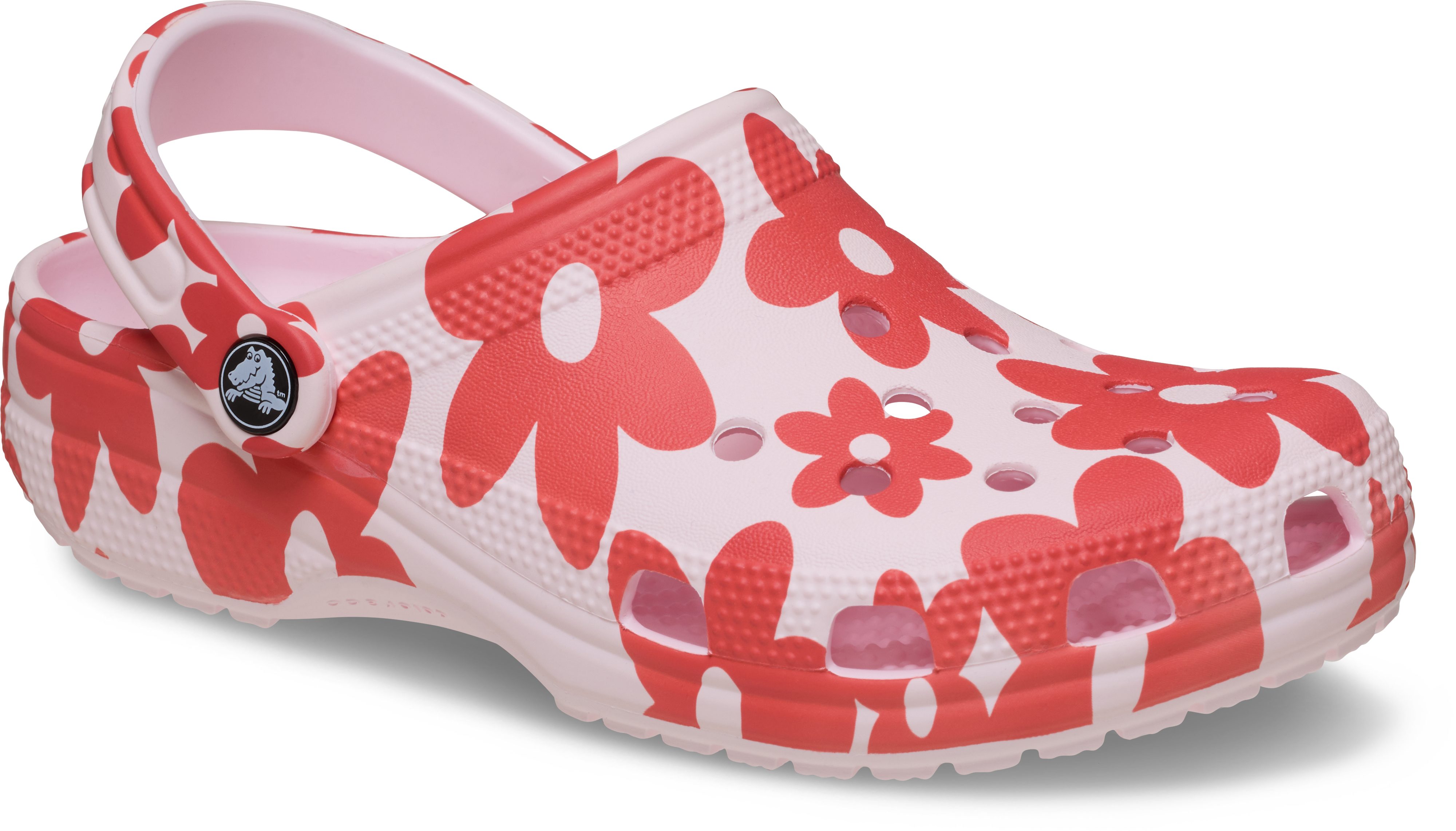 Crocs Classic Pop Petals Clog Clog Sommerschuh, Hausschuh mit Blumendruck
