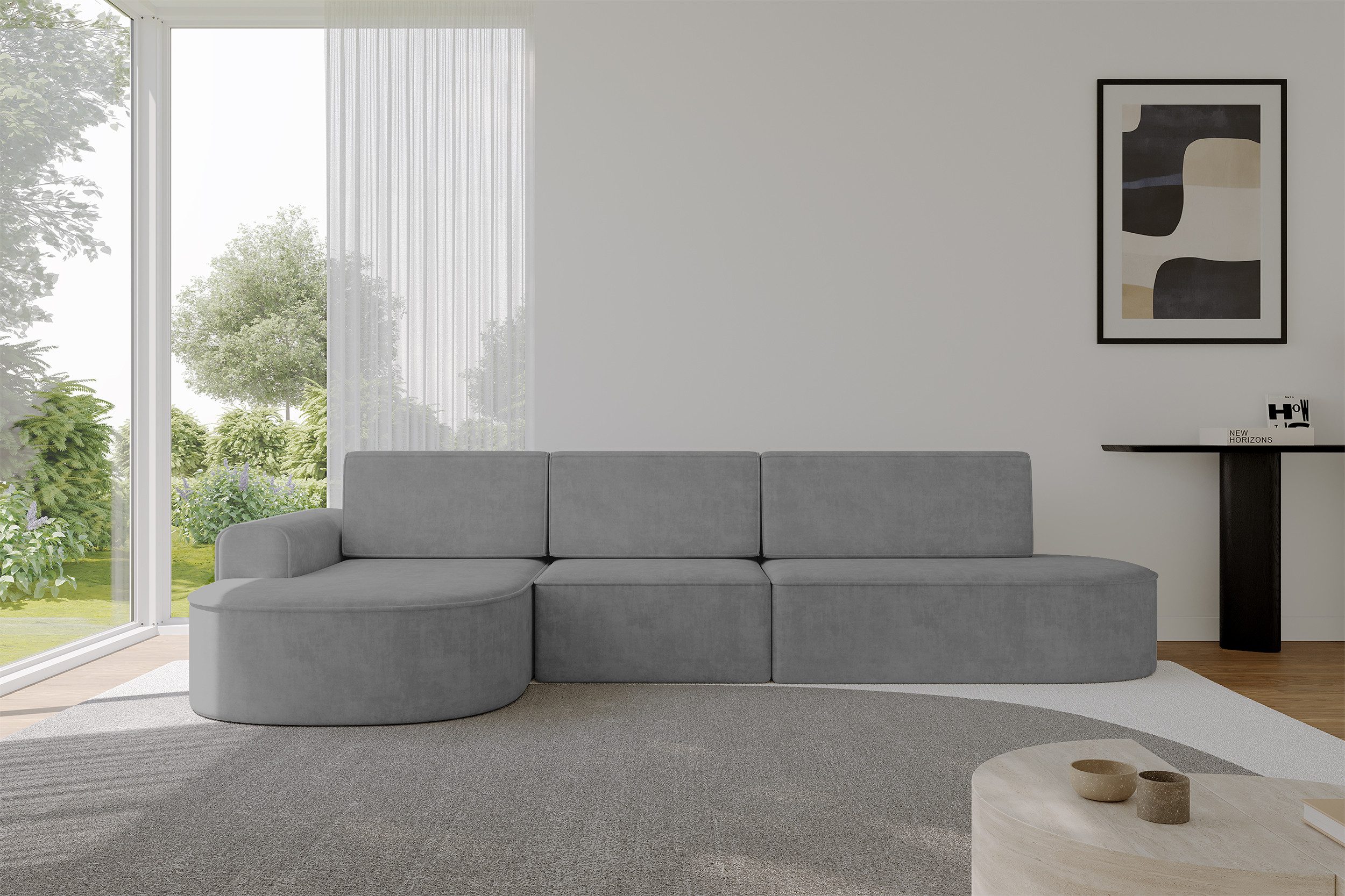 ALTDECOR Ecksofa MARI L2-S, Couch mit Schlaffunktion, Wohnzimmer - Ecksofa, Corner Sofa Bett Eckcouch Couch L-Form Schlafcouch Ausziehbar
