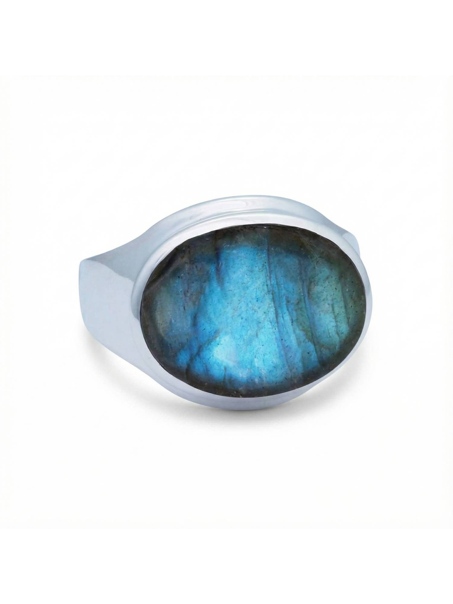 Silberring URGAMAL aus 925 Silber mit Labradorit