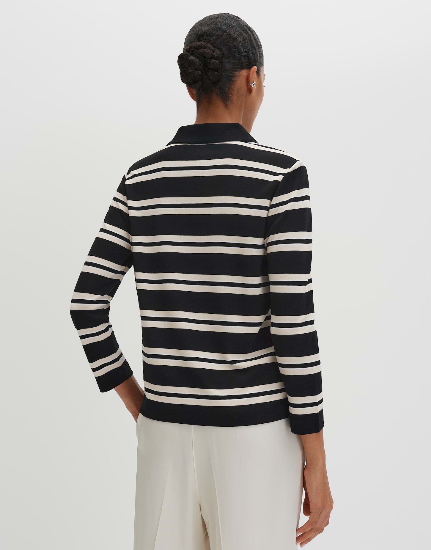 someday Poloshirt KIONA Regular mit sportiven Rugbystreifen gerader Schnitt, elastischer Stoff