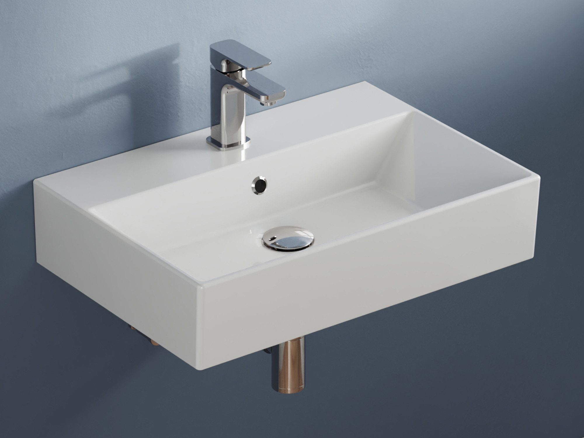 Aqua Bagno Aufsatzwaschbecken Waschbecken 60cm weiß günstig online kaufen
