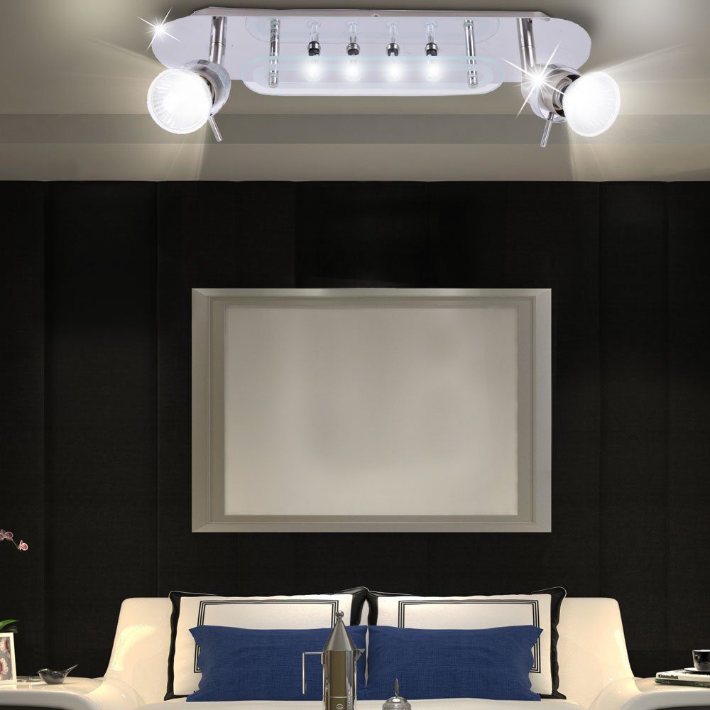LED Wand Leuchten Wohn Zimmer Beleuchtung Decken Strahler Glas Spots beweglich 