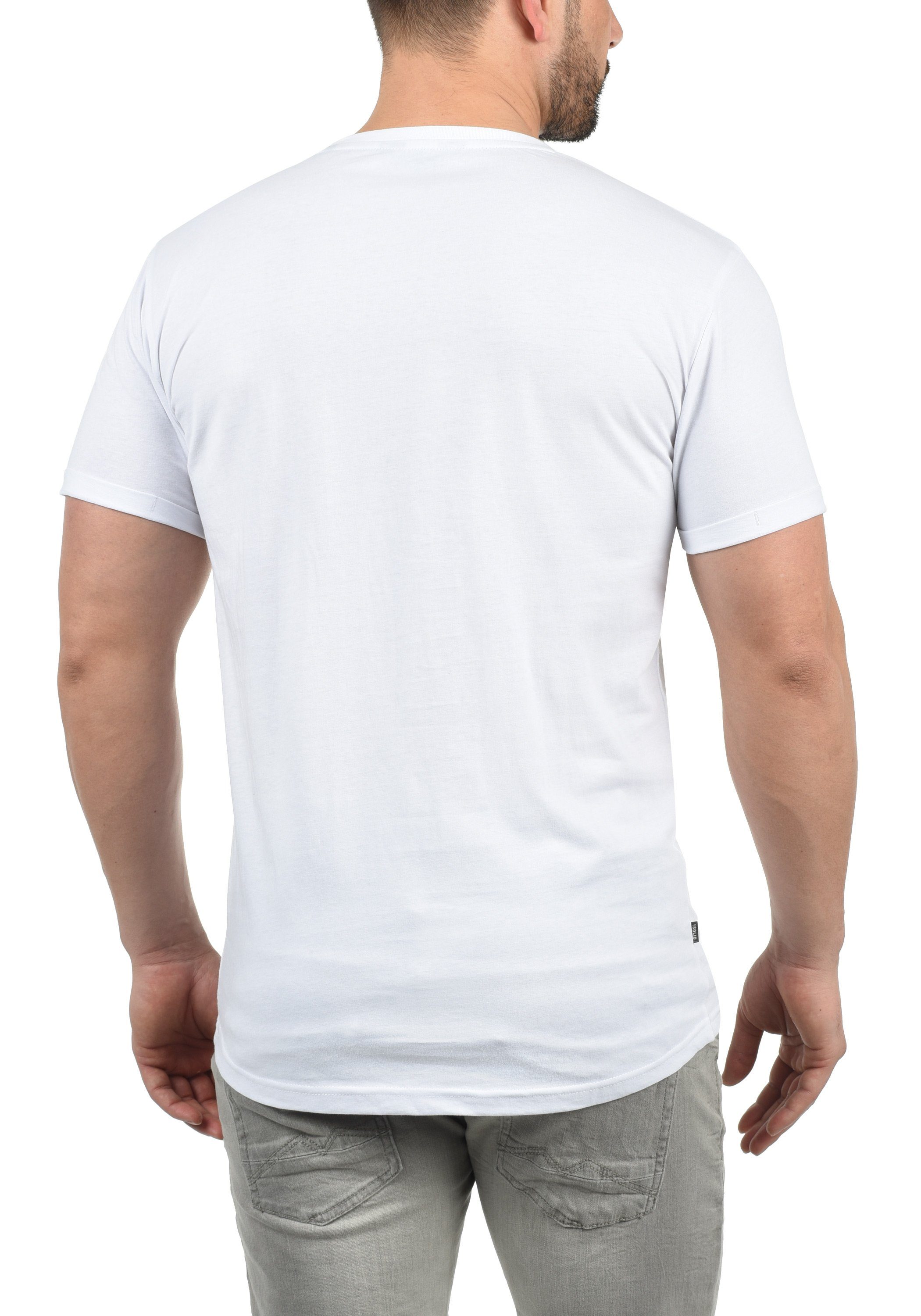 Rundhalsshirt !Solid Kurzarmshirt (0001) White SDBob mit Brusttasche
